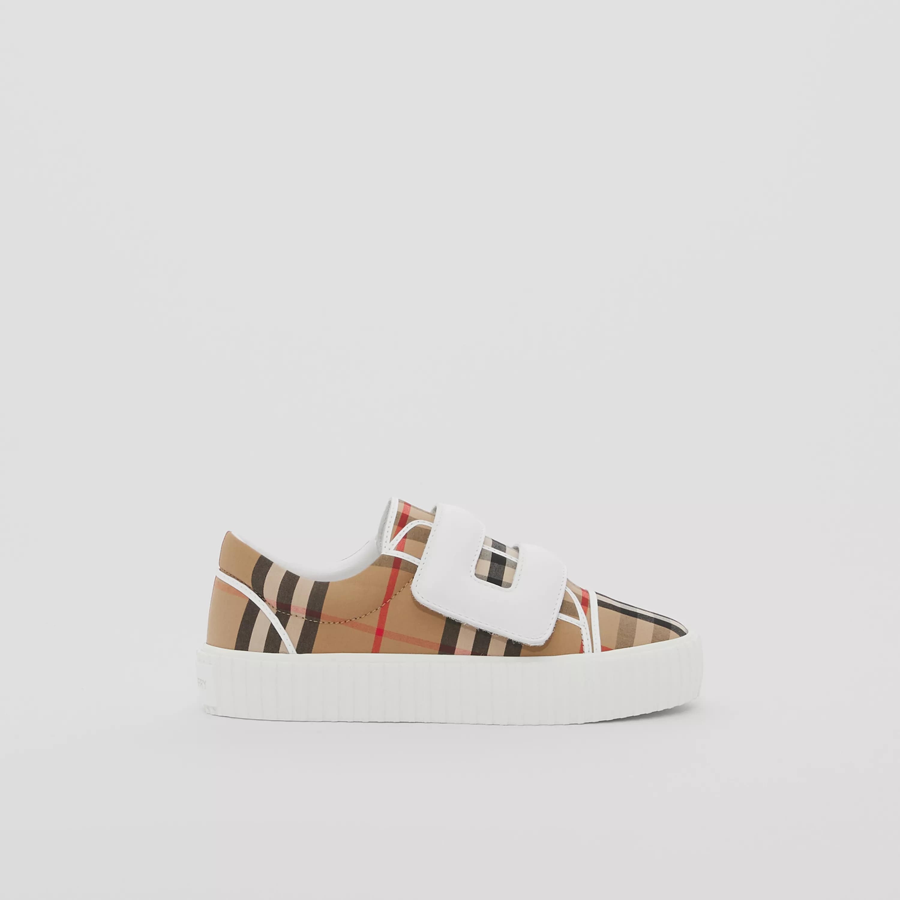 Boys & Girls Beige Check Shoes