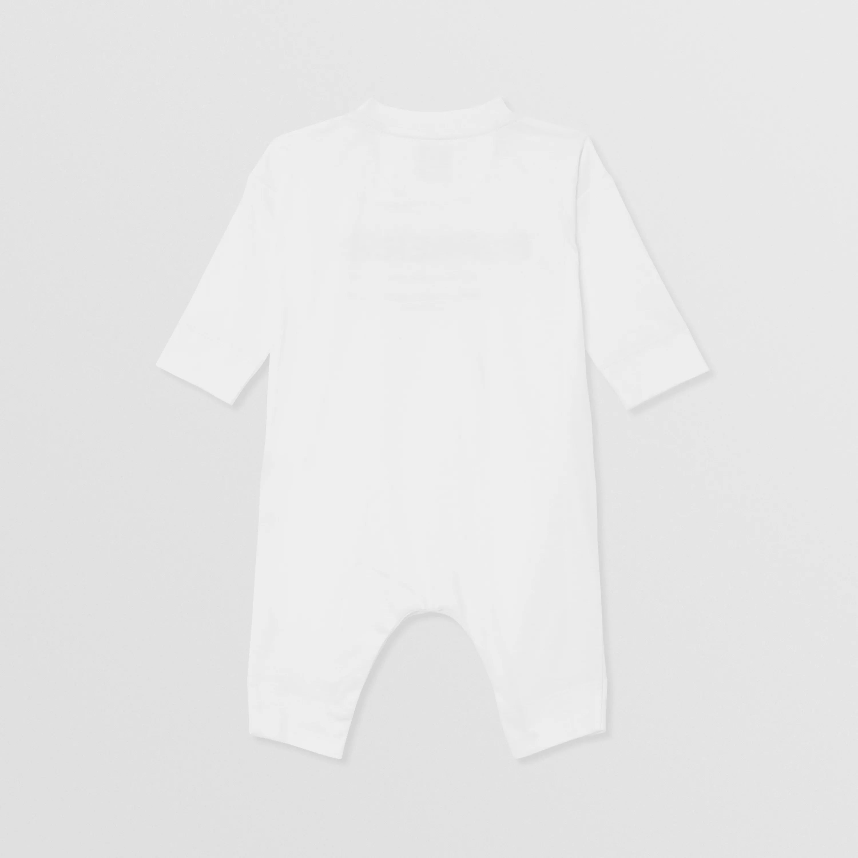 Baby Boys & Girls White Logo Cotton Babysuit