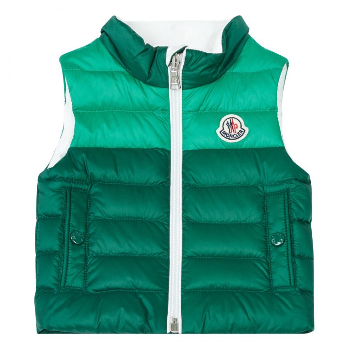 Baby Boys Green "AKINARI" Padded Down Gilet