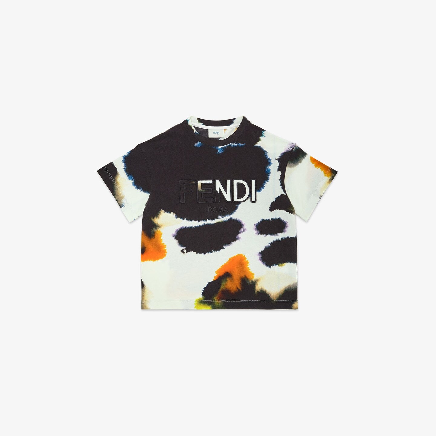 Boys White Printed Cotton T-Shirt