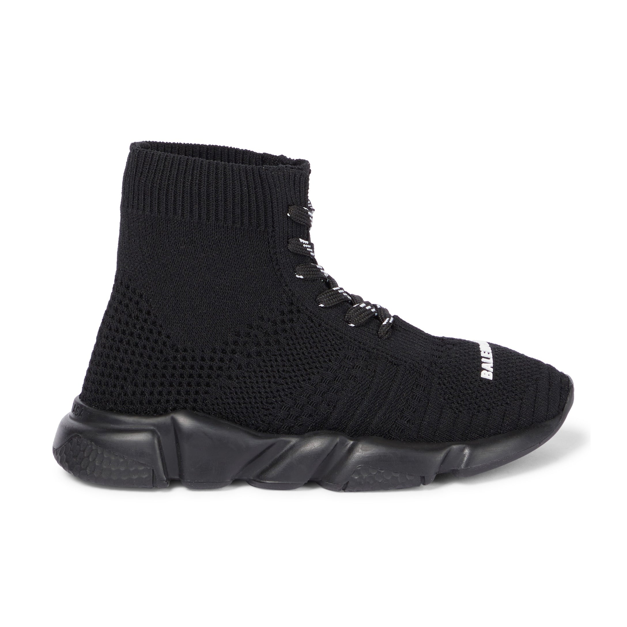 Boys & Girls Black Logo Shoes