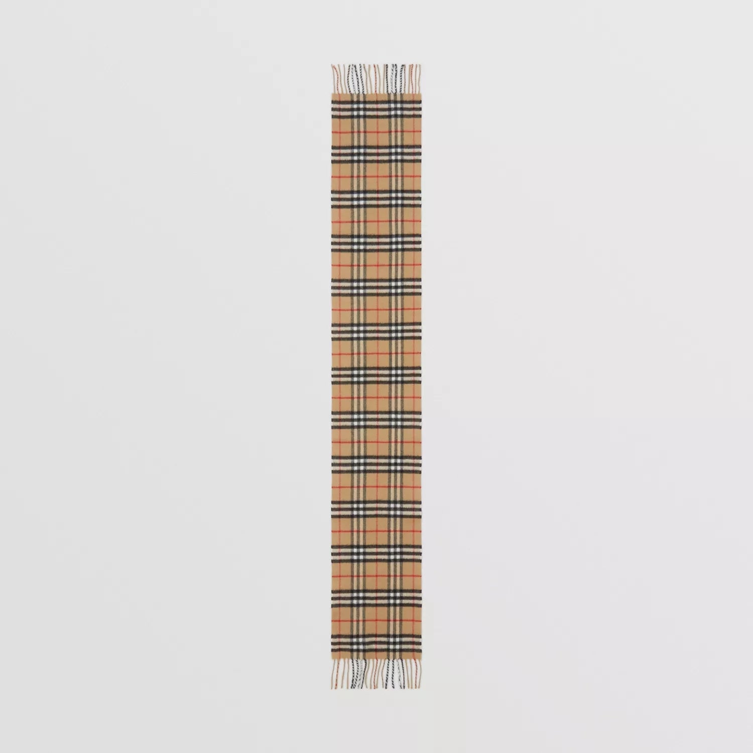 Boys & Girls Beige Check Cashmere Scarf