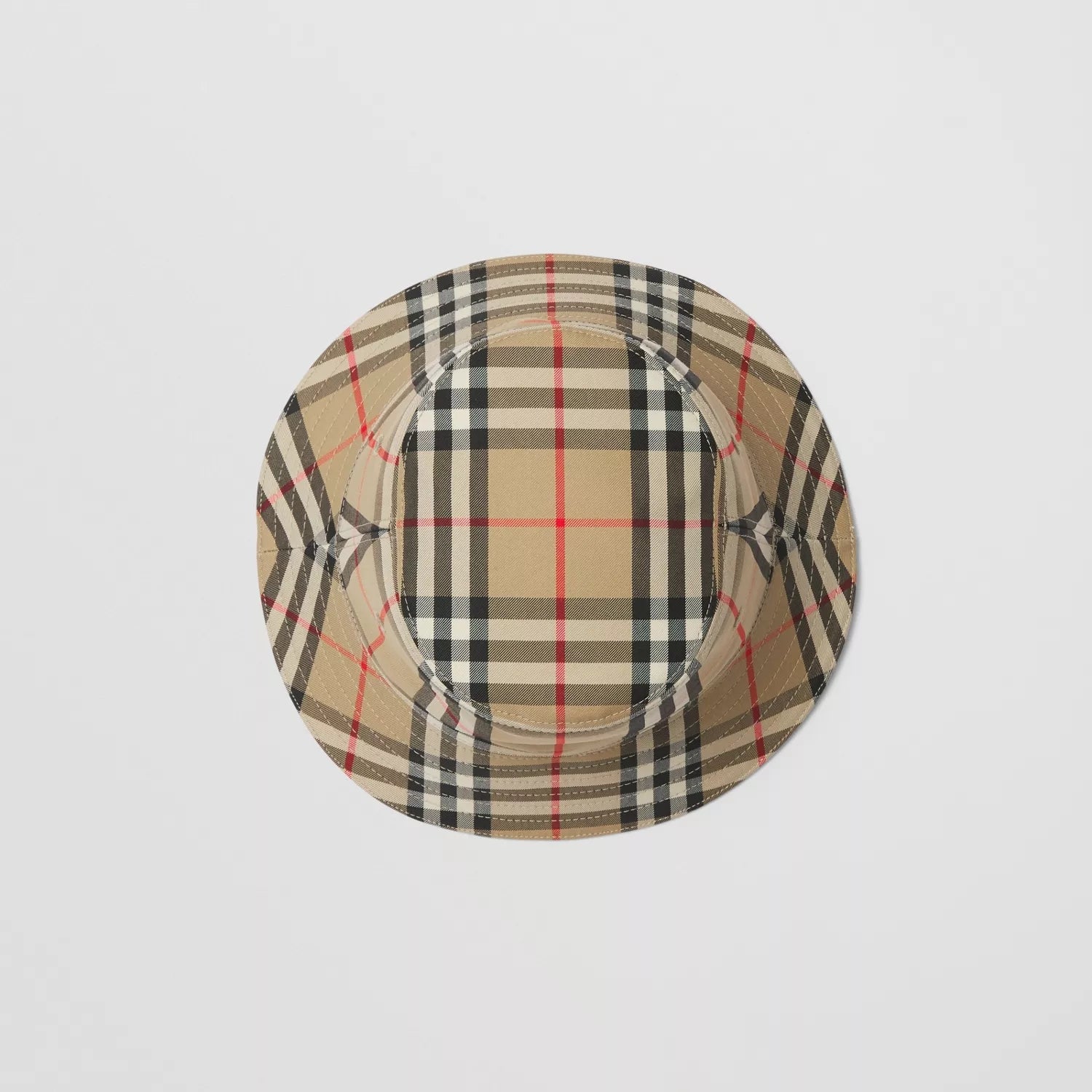 Boys & Girls Beige Check Bucket Hat