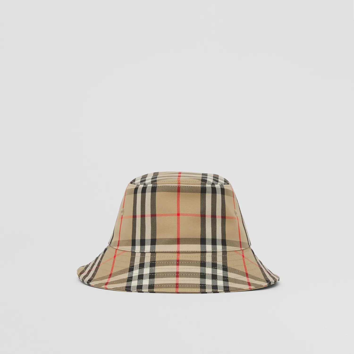 Boys & Girls Beige Check Bucket Hat