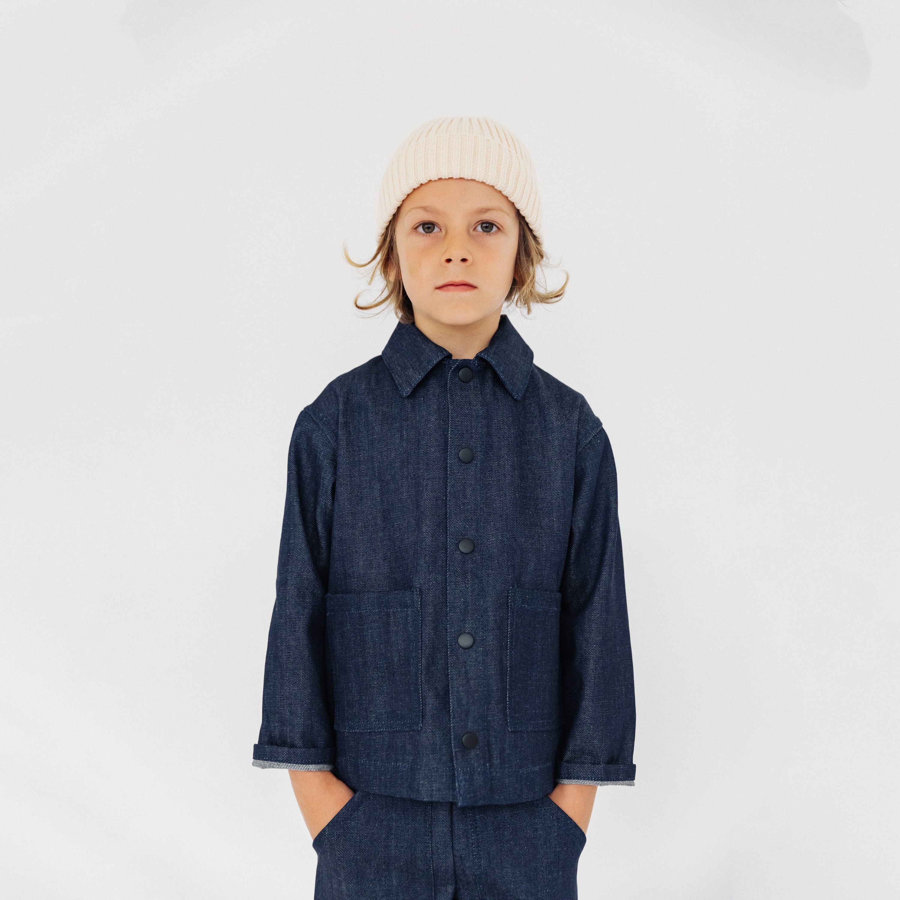 Boys & Girls Navy Denim Jacket