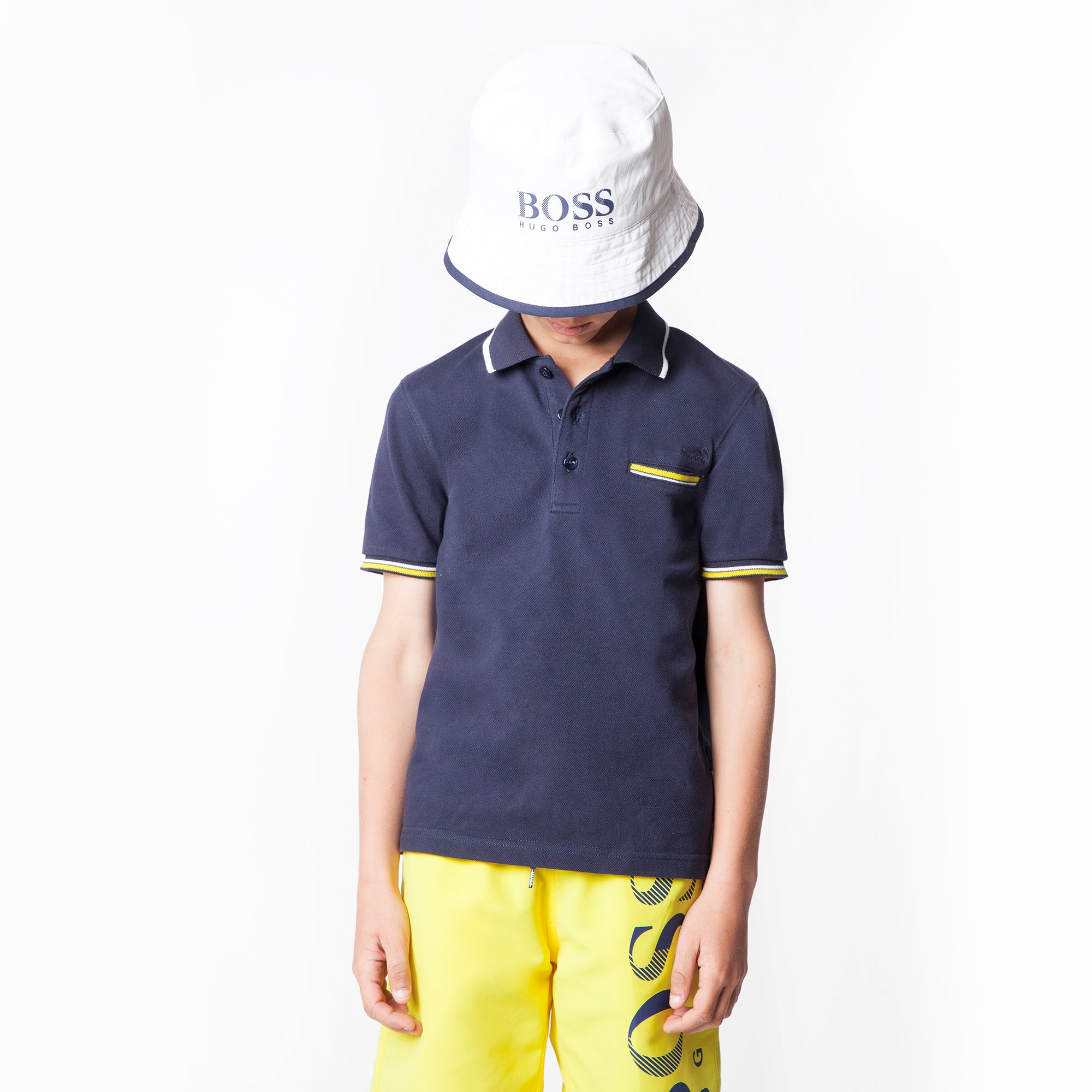 Baby Boys Navy Blue Cotton Polo Shirt