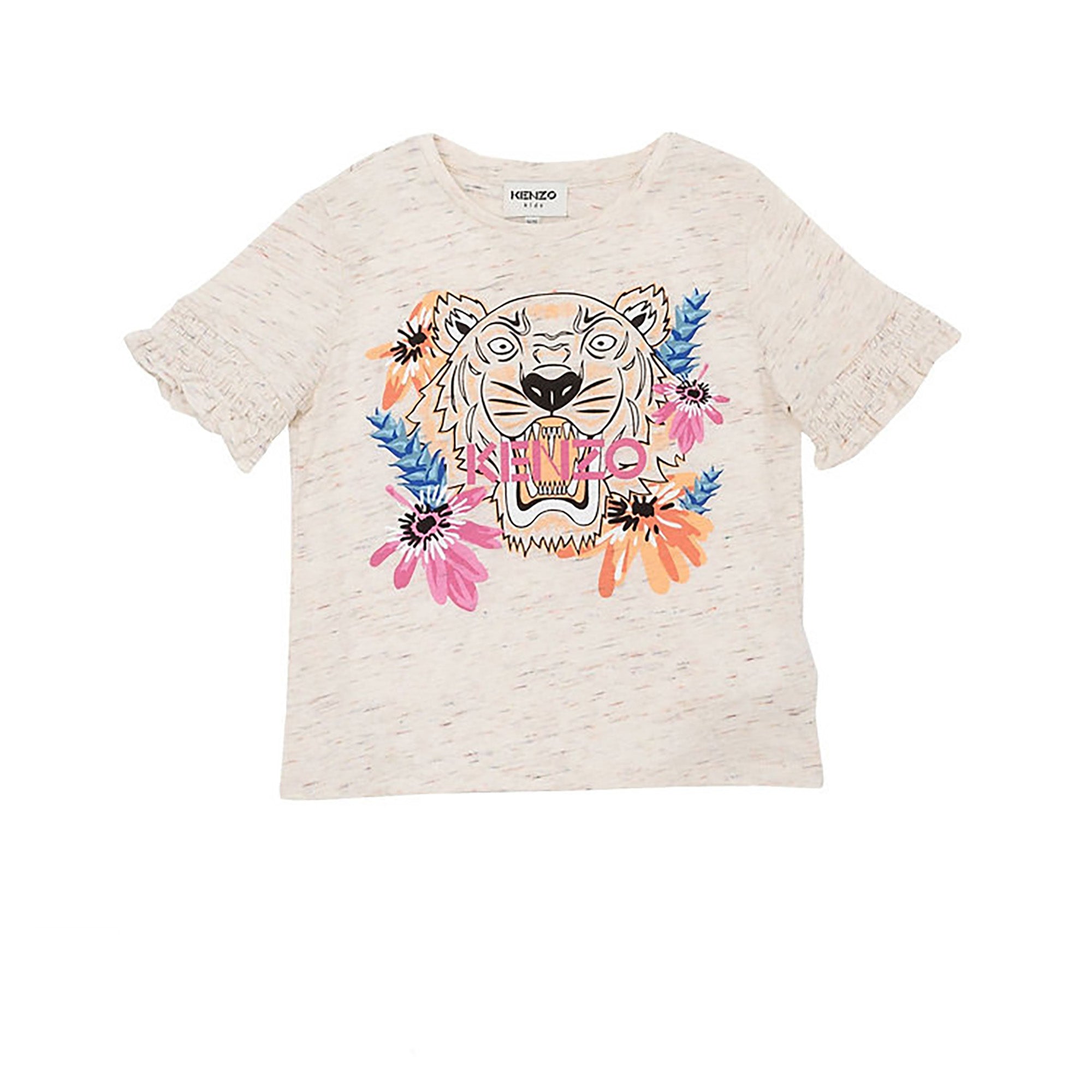 Girls Ivory Logo Cotton T-Shirt