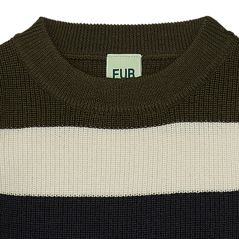 Boys & Girls Brown Stripes Wool Sweater