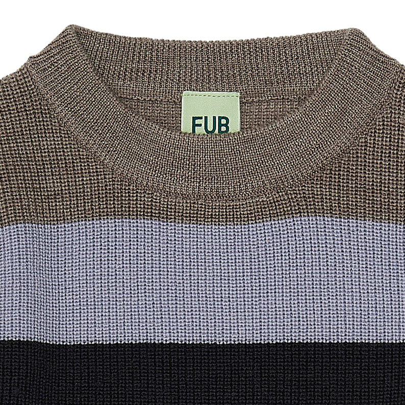 Boys & Girls Beige Stripes Wool Sweater