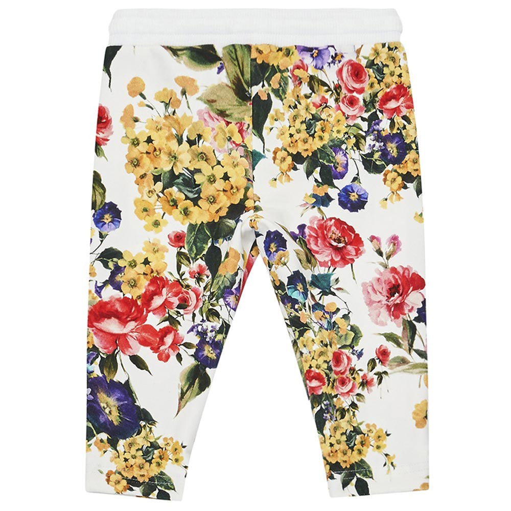 Baby Girls Multicolor Flower Printed Trims Cotton Trouser - CÉMAROSE | Children's Fashion Store - 2