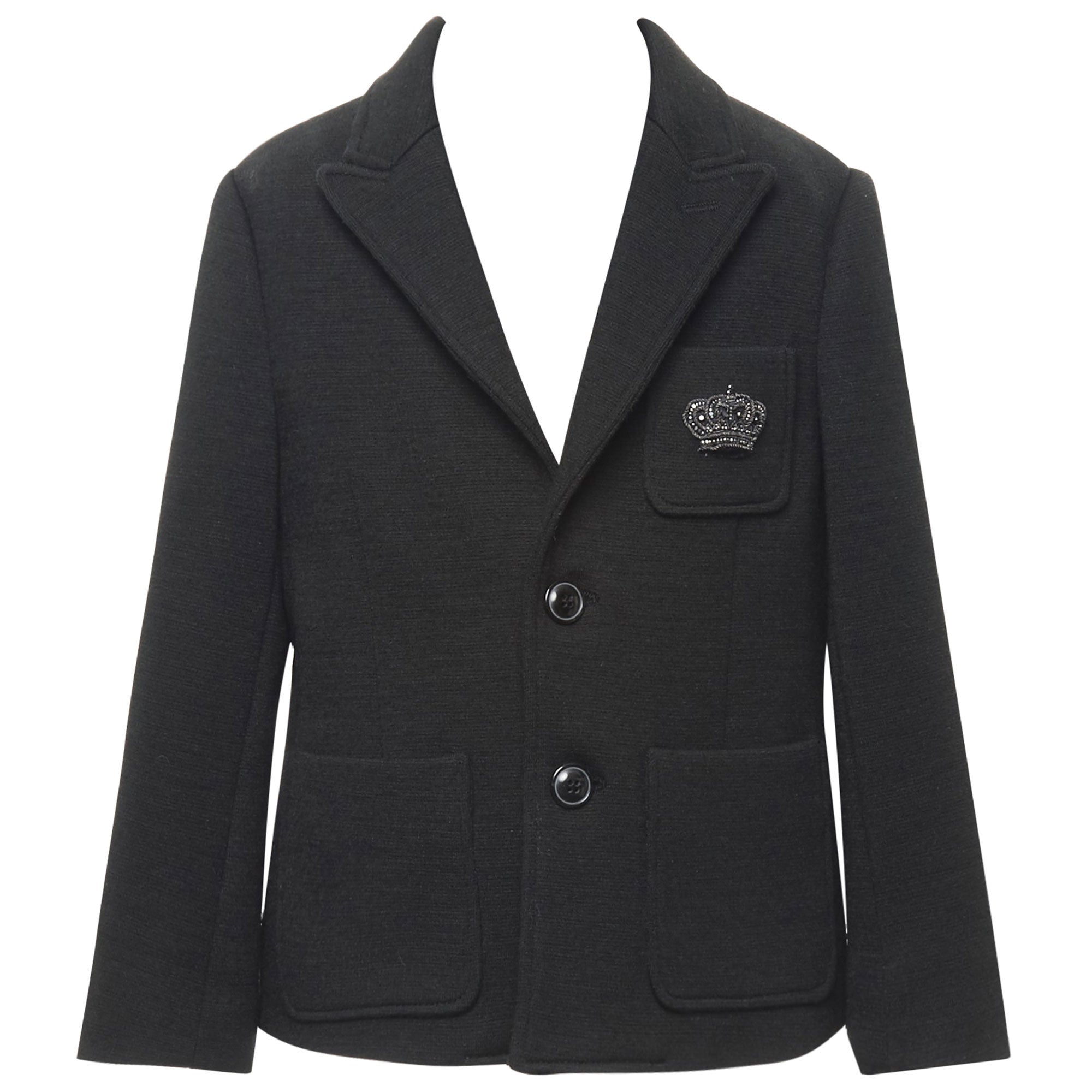 Boys Black Jersey Blazer - CÉMAROSE | Children's Fashion Store - 1