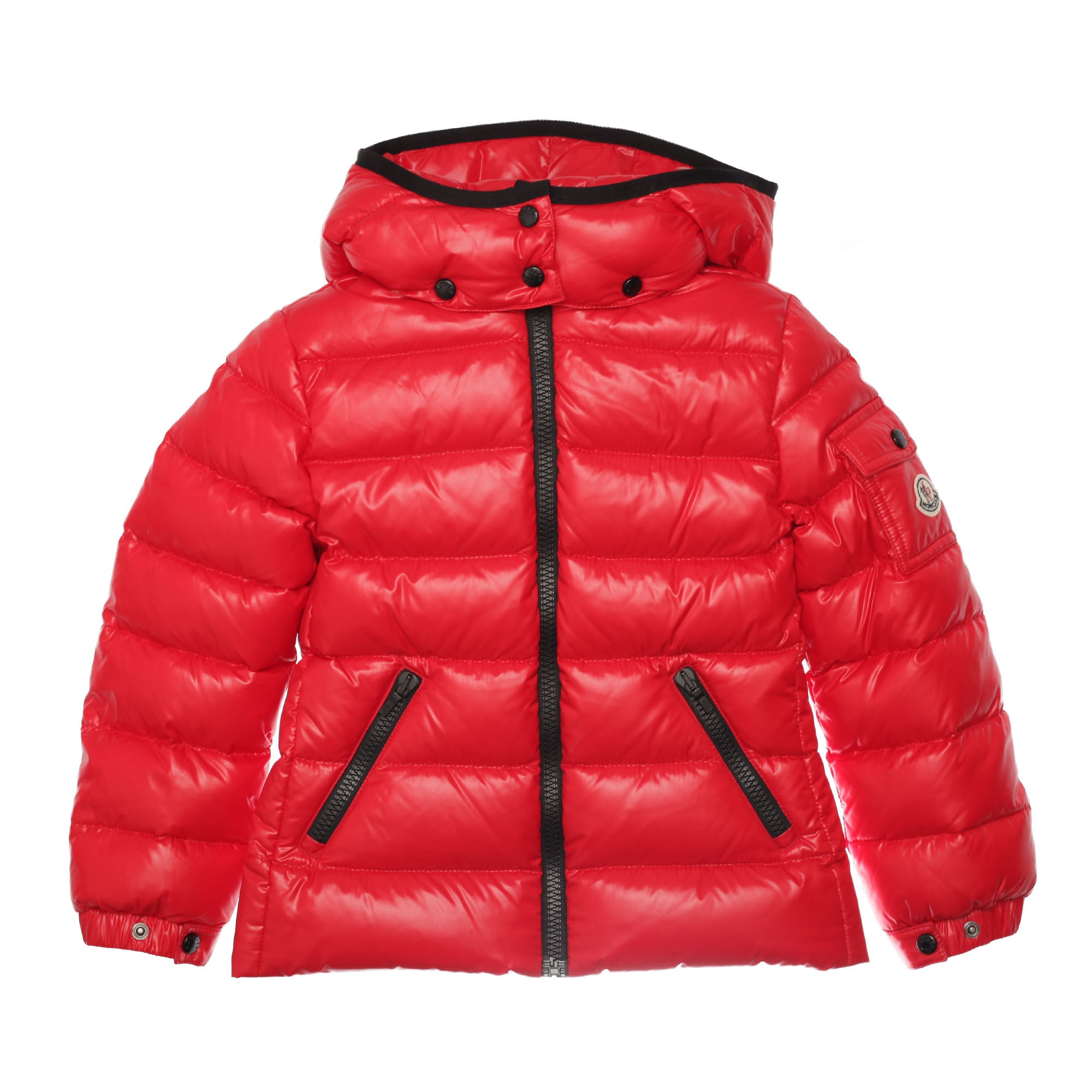 Girls Red Hooded 'Bady' Padded Down Jacket - CÉMAROSE | Children's Fashion Store - 1
