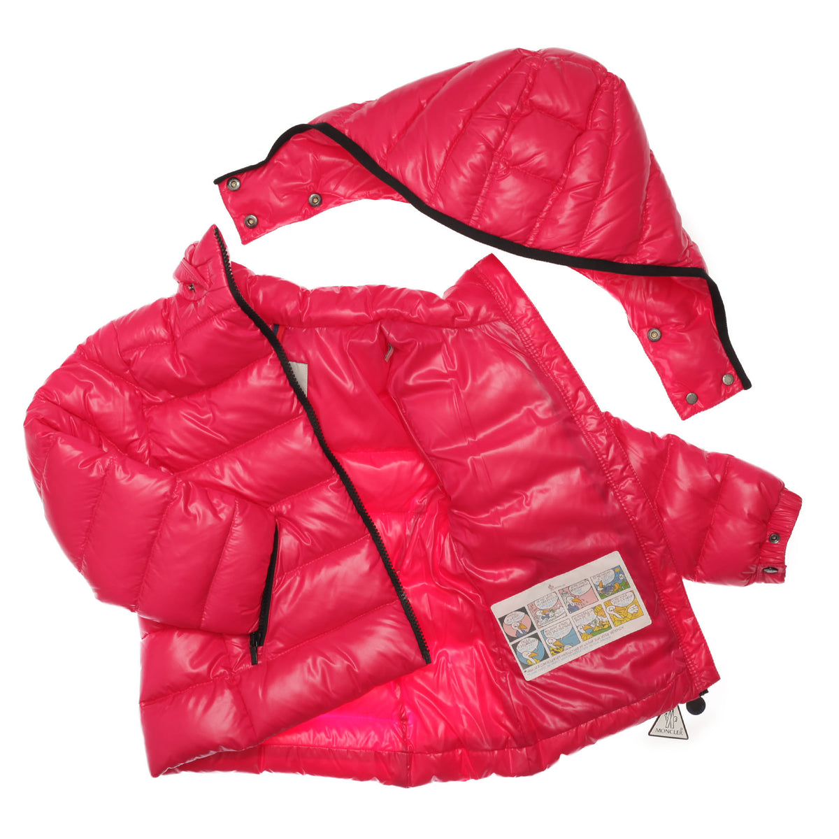 Girls Fuchsia Hooded Padded Down 'Bady' Jacket - CÉMAROSE | Children's Fashion Store - 3