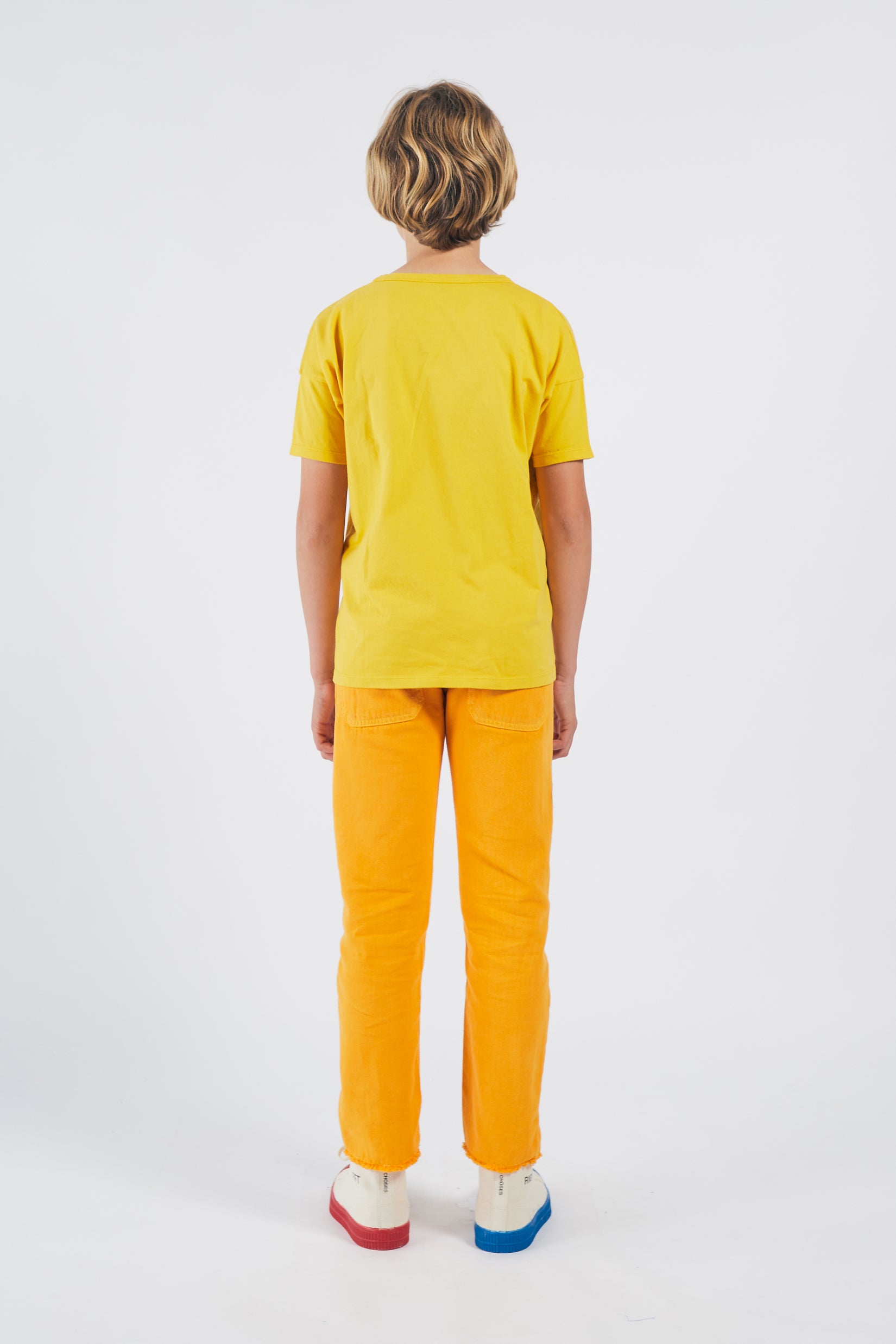 Boys Yellow Logo Cotton T-shirt
