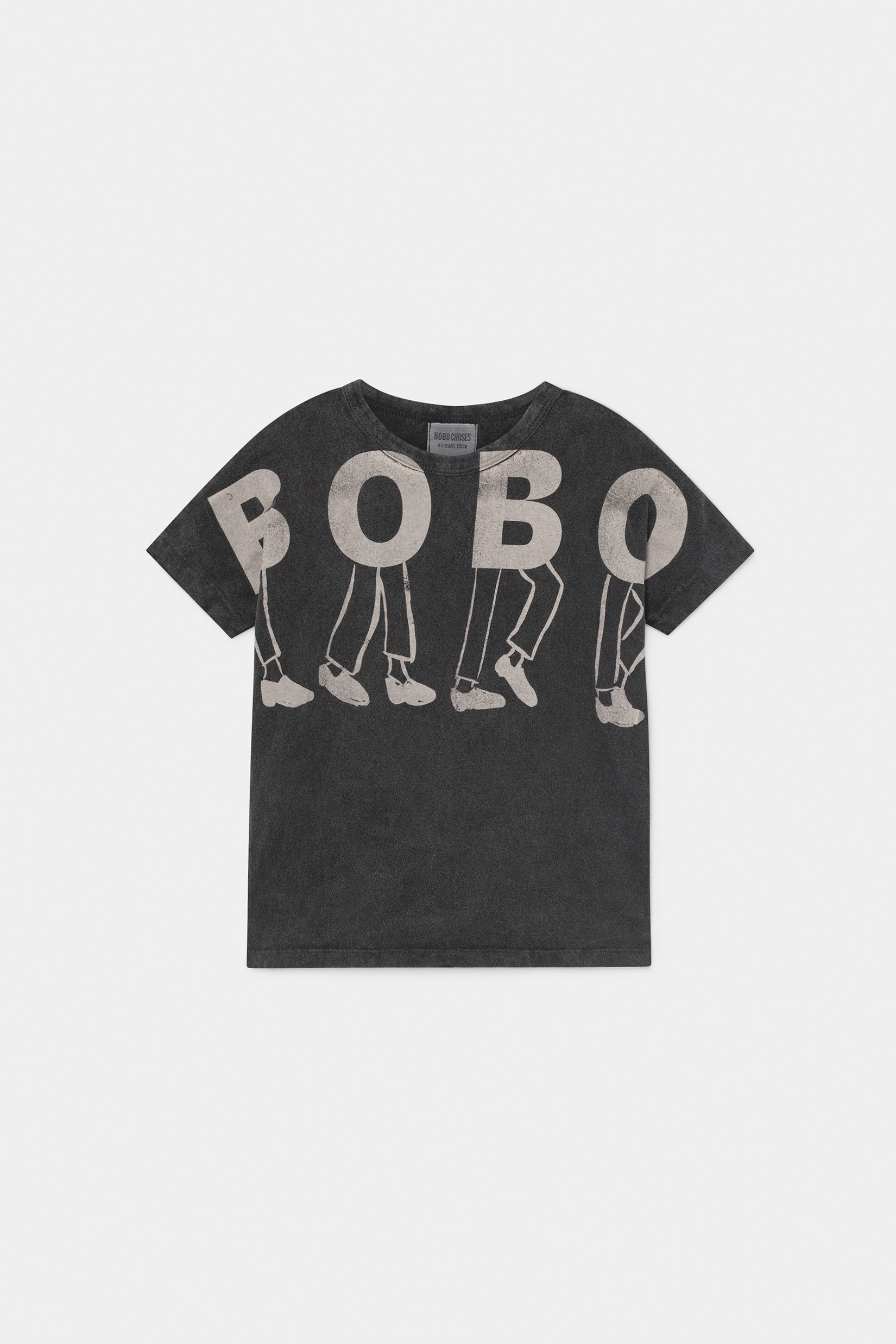 Boys & Girls Dark Grey Dance Cotton T-shirt