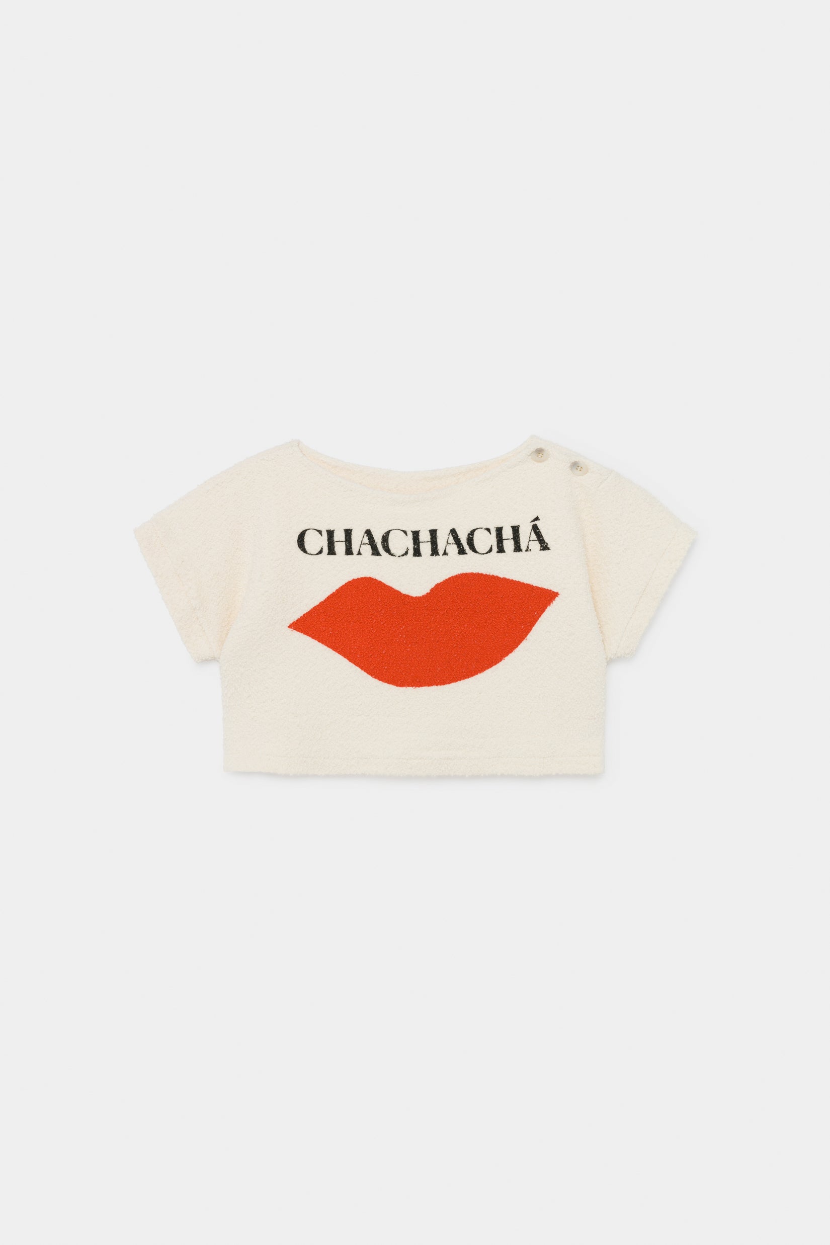Girls Rice White Kiss Cropped Top