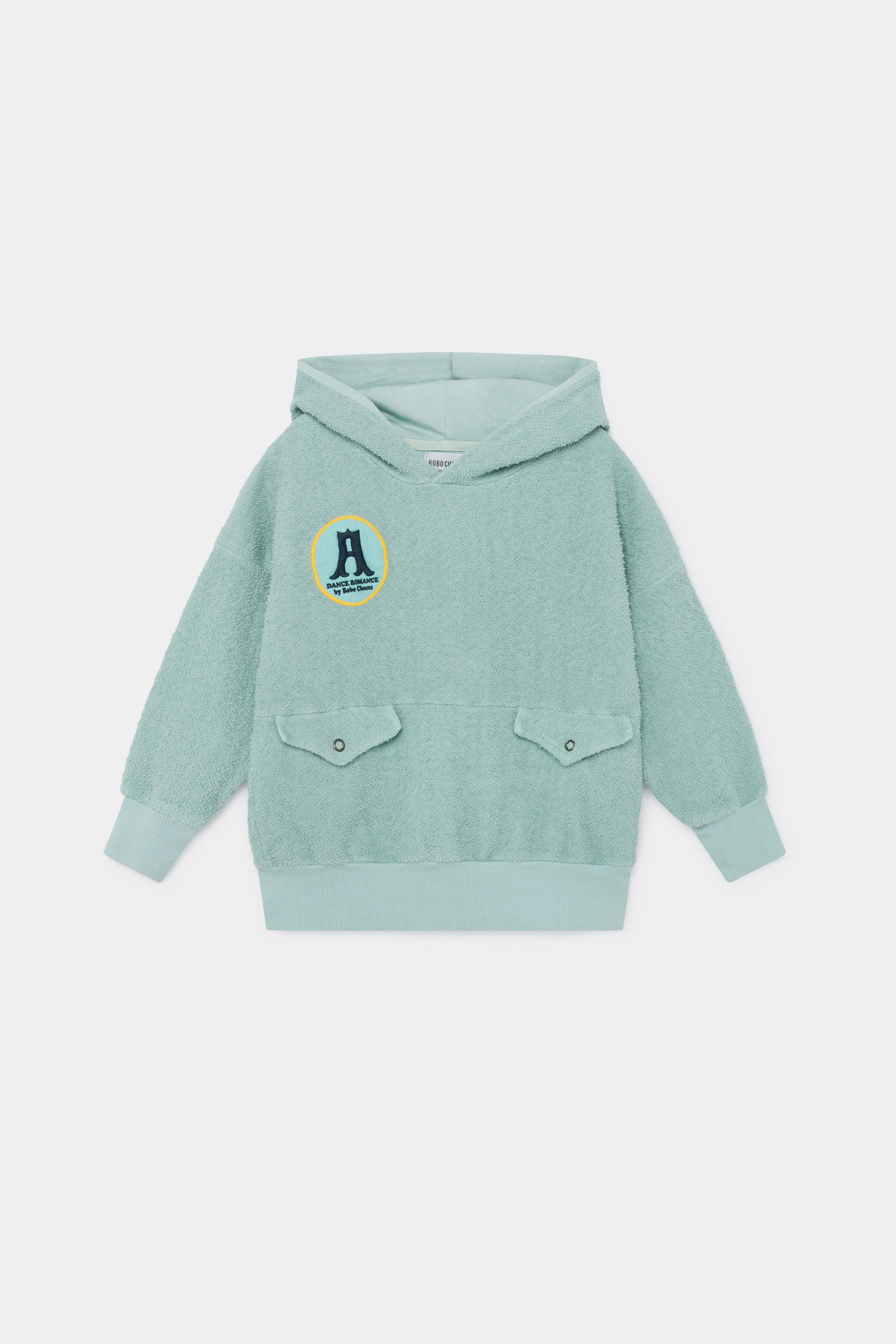 Girls Green Hooded Cotton Sweatshirt