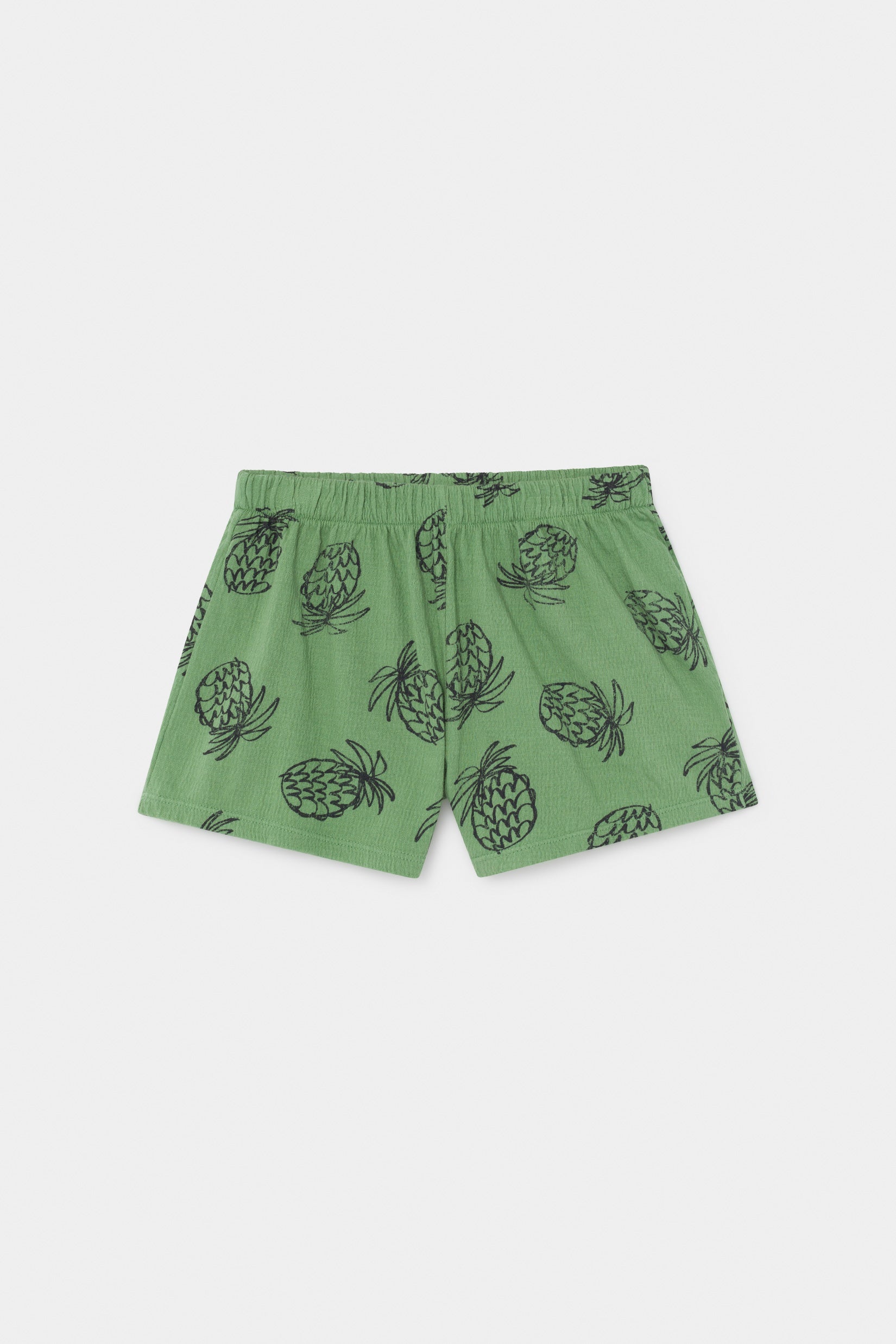 Boys Green Pineapple Cotton Shorts