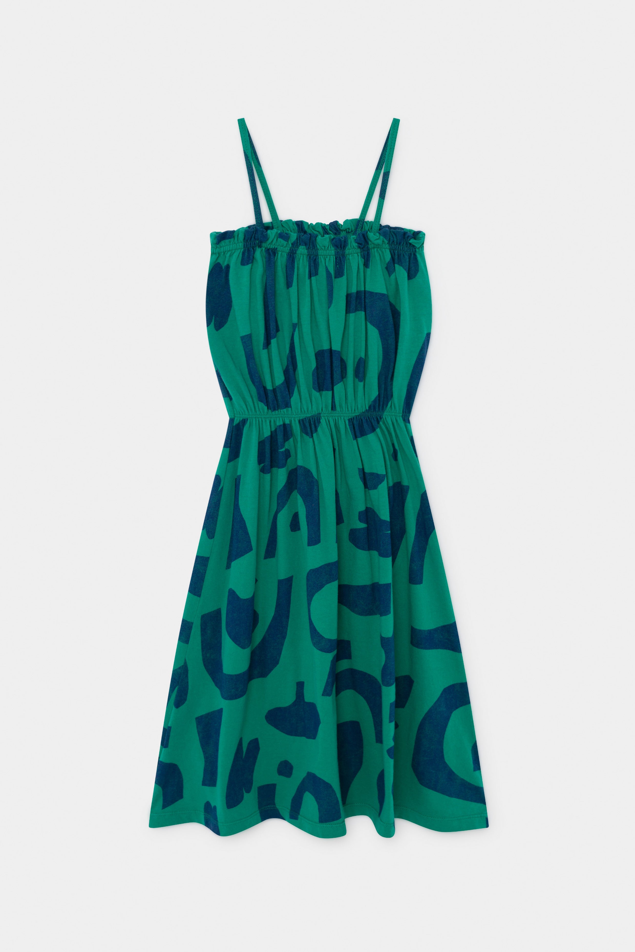 Girls Green Cotton Dress