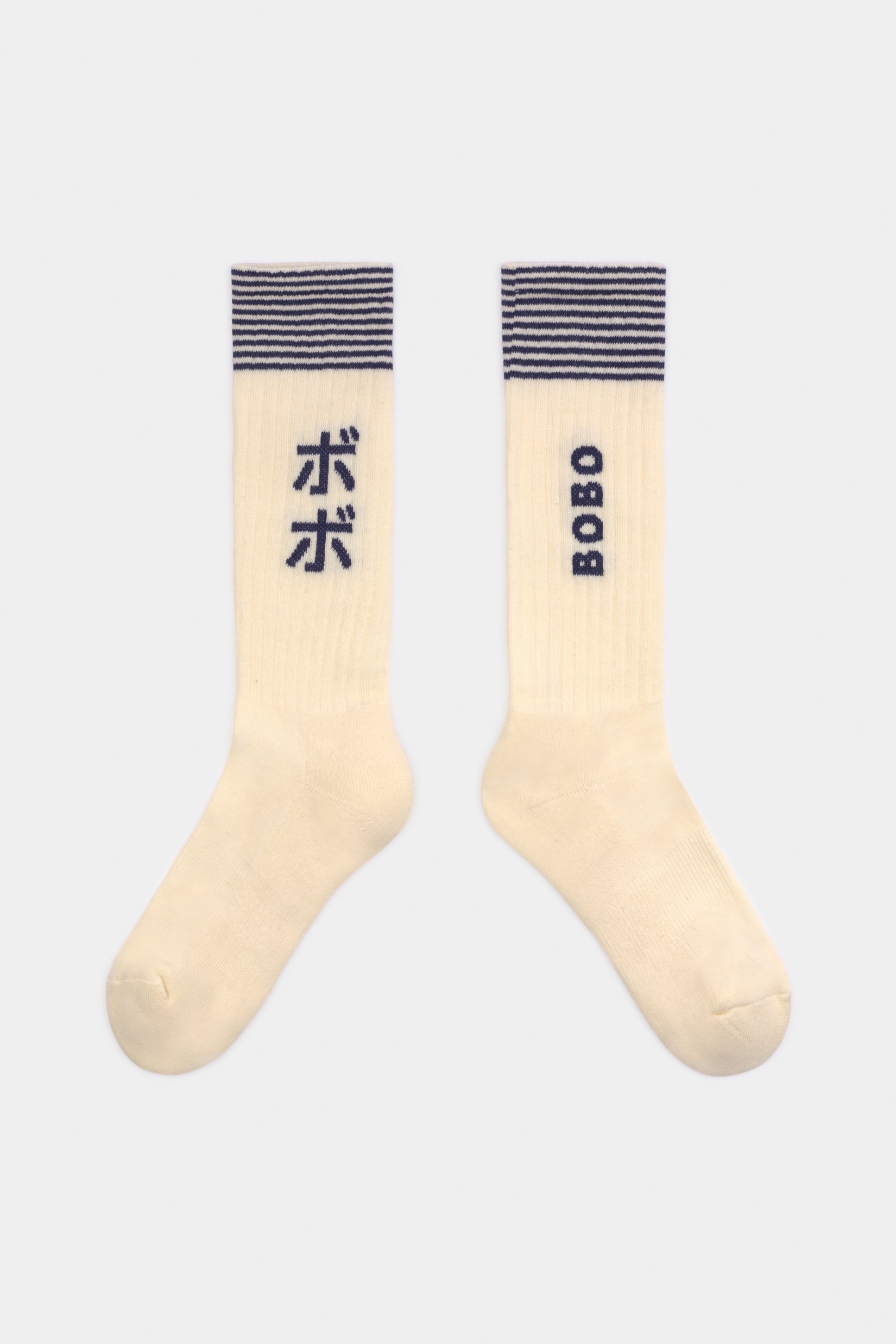 Boys & Girls Rice White Logo Cotton Socks