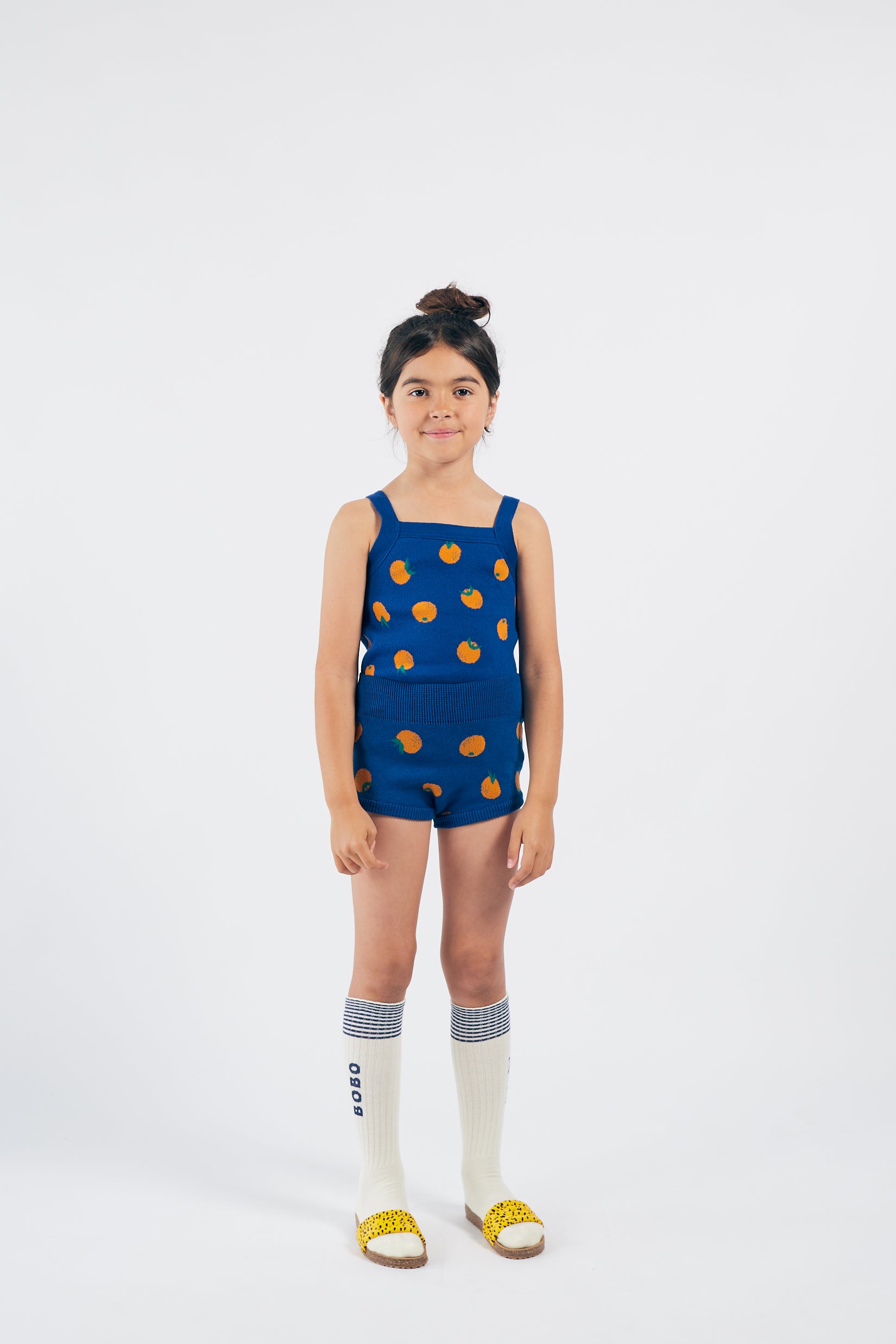 Boys & Girls Rice White Logo Cotton Socks