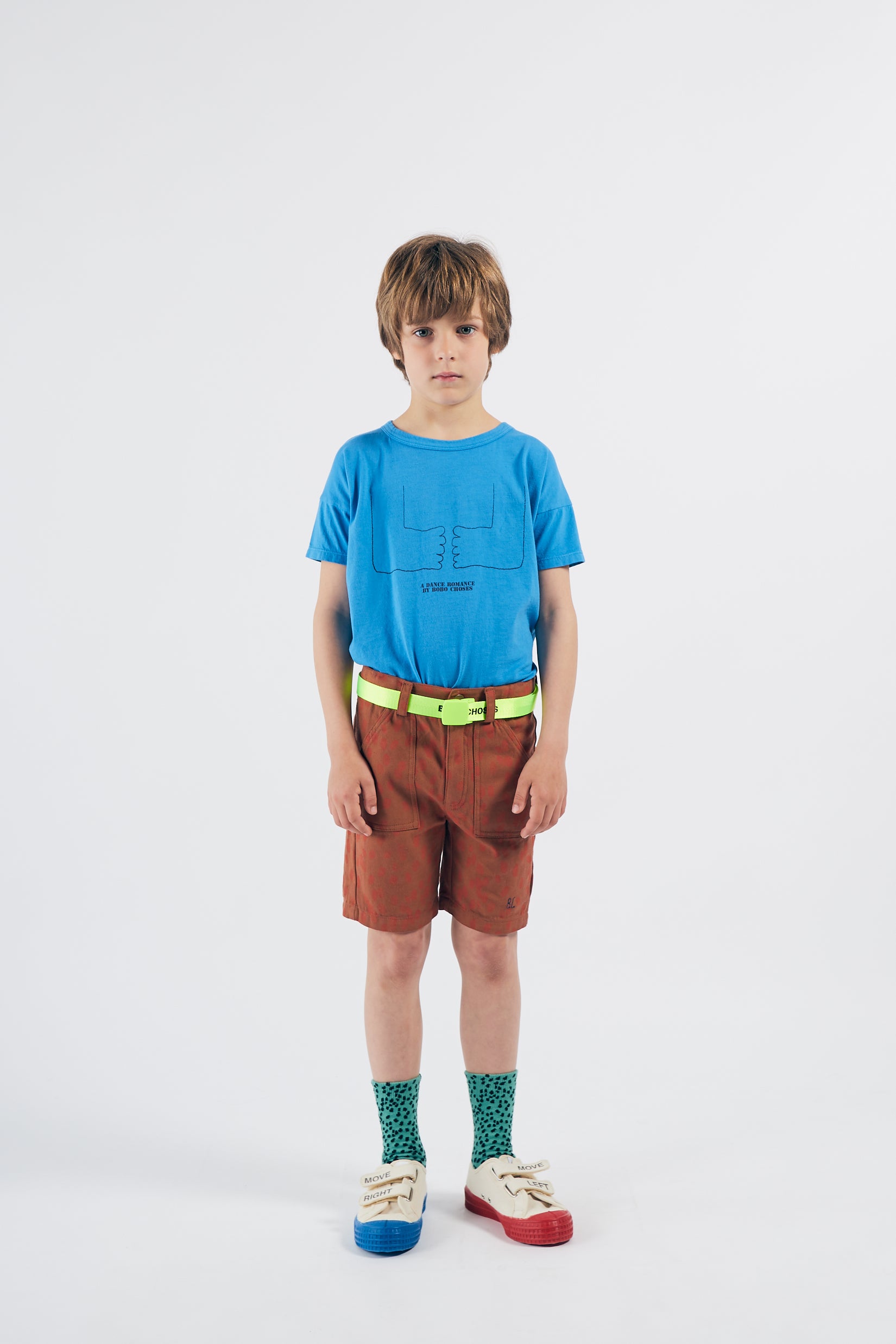 Boys Fluor Green Logo Belt