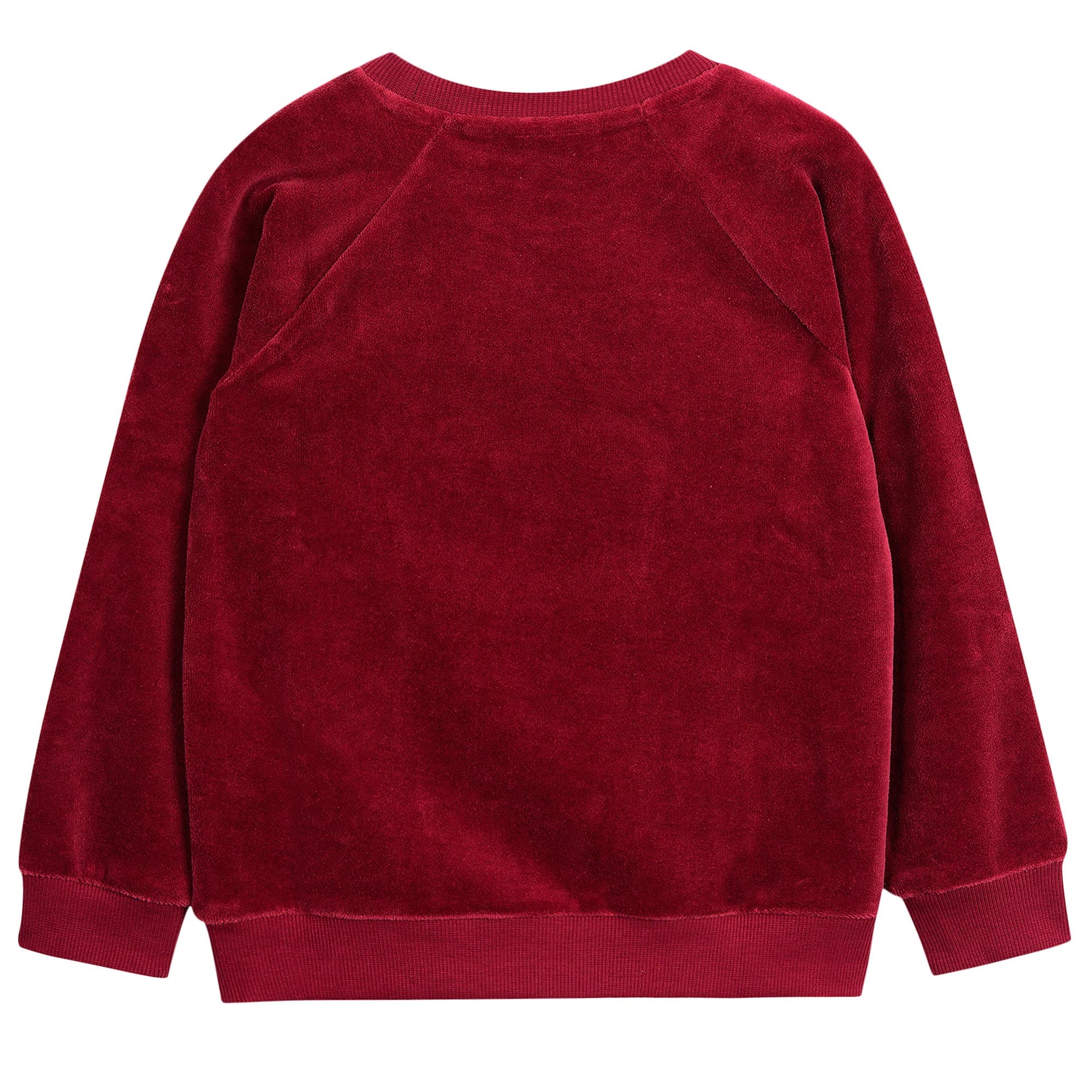 Girls Dark Red Bunny Printed Cotton Sweatshirt - CÉMAROSE | Children's Fashion Store - 2