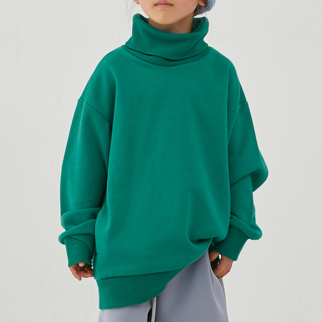 Boys & Girls Green Cotton Sweatshirt