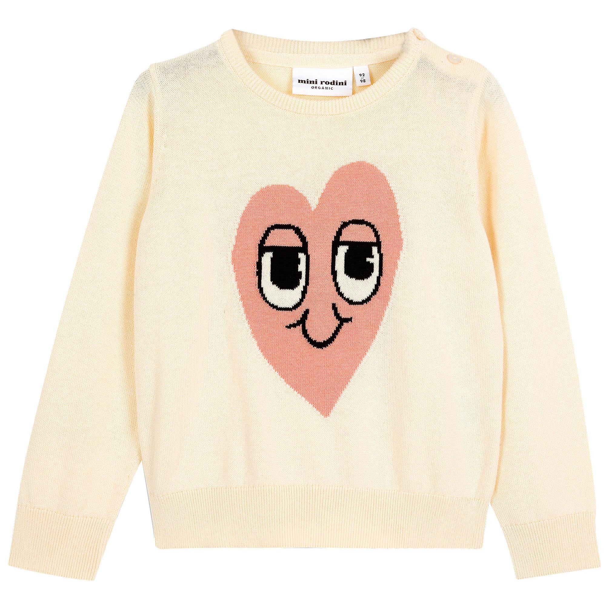 Girls Ivory & Pink 'Heart' Knitted Sweater - CÉMAROSE | Children's Fashion Store - 2