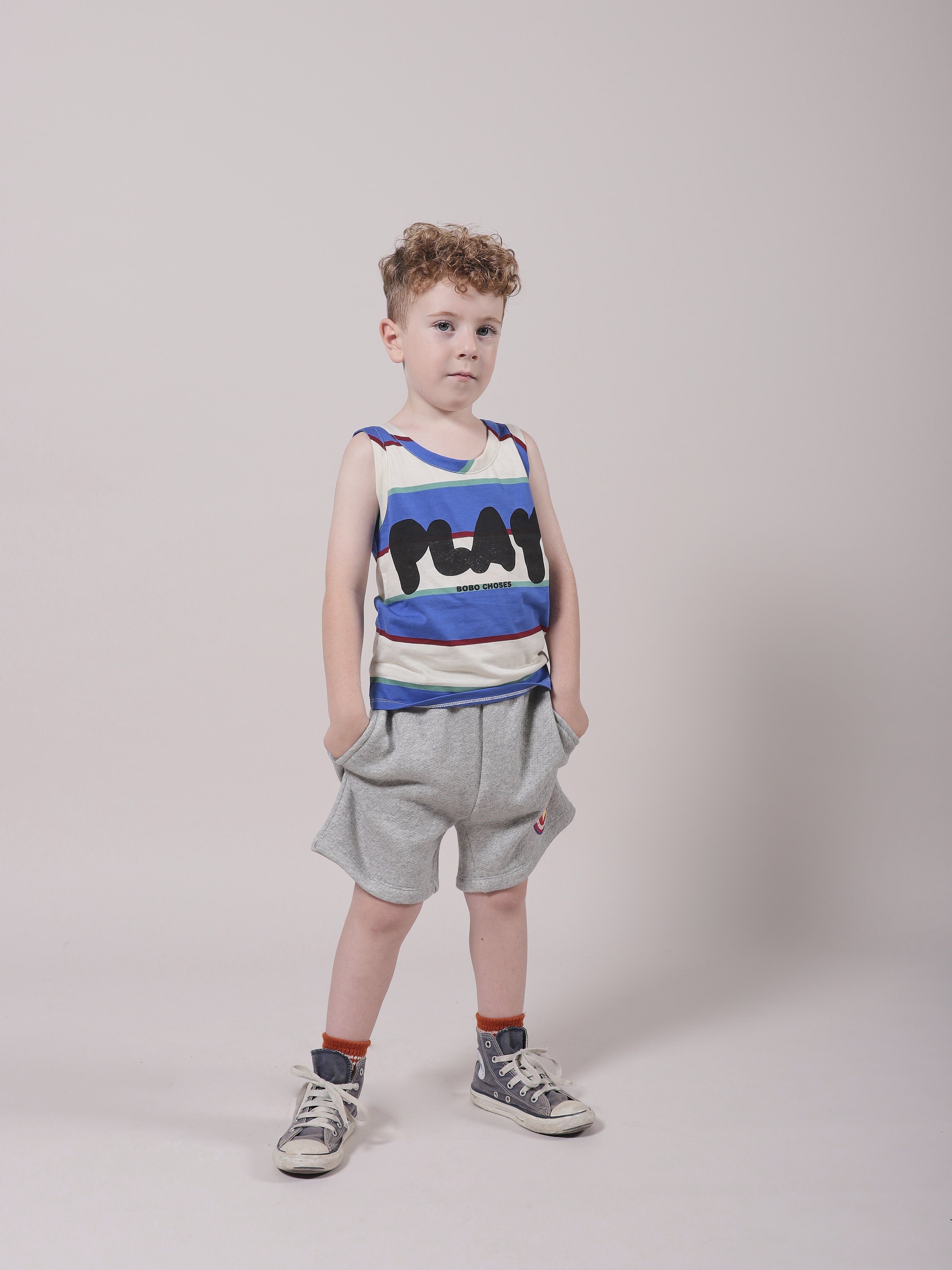 Girls Grey Fingers Cotton Shorts