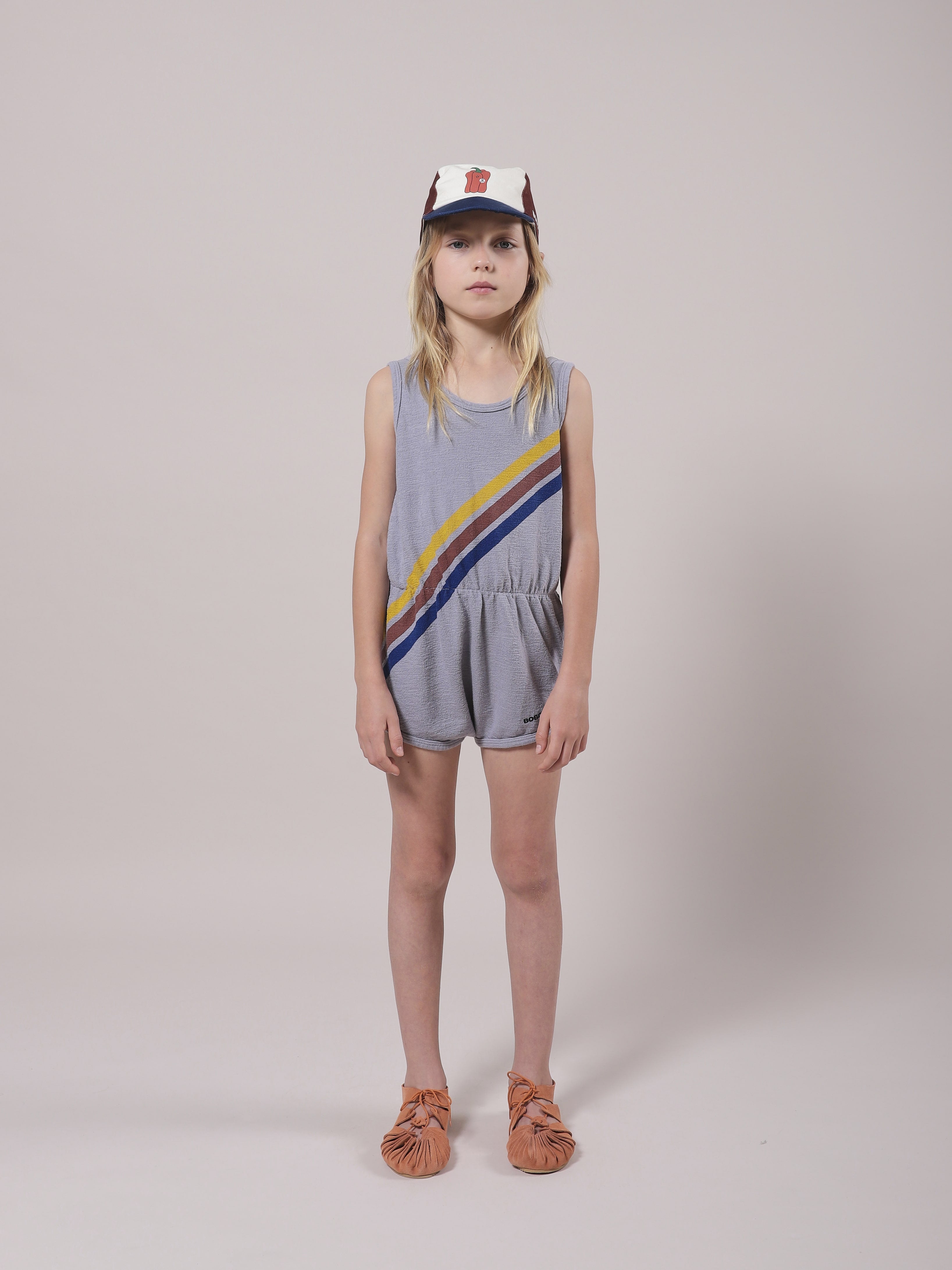 Girls Lavender Stripes Playsuit