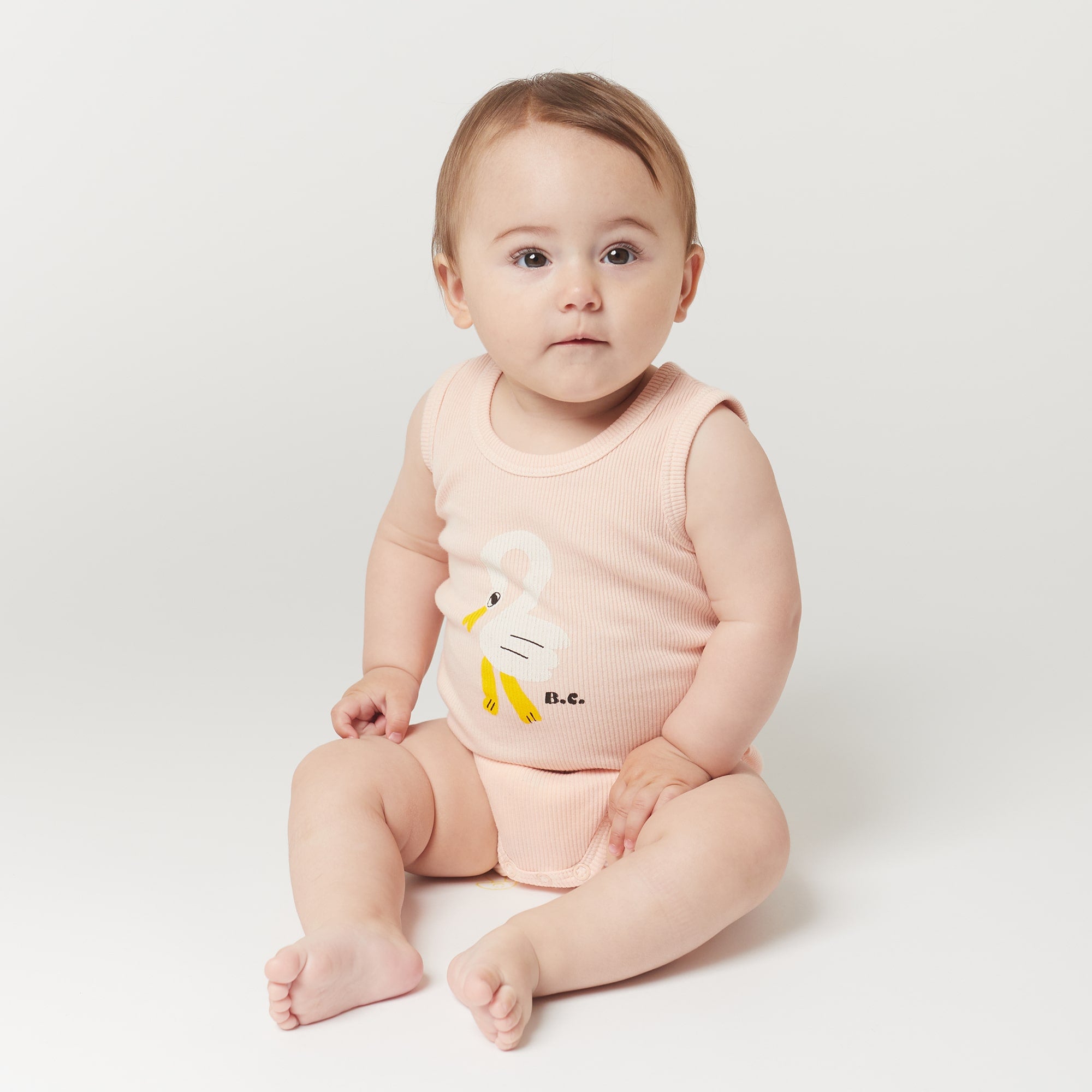 Baby Boys & Girls Light Pink Cotton Babysuit