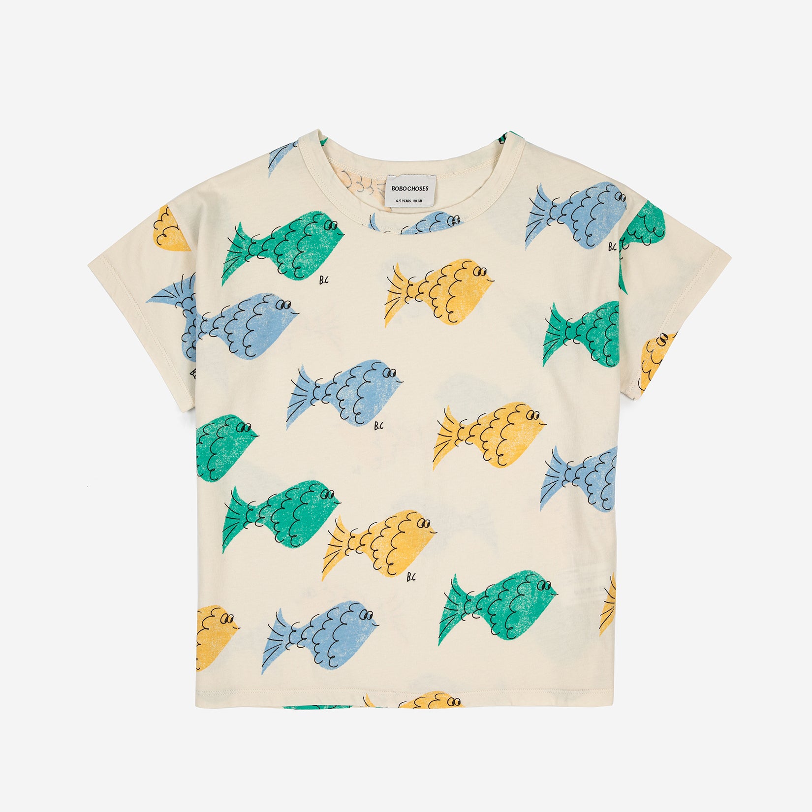 Boys & Girls White Printed Cotton T-Shirt
