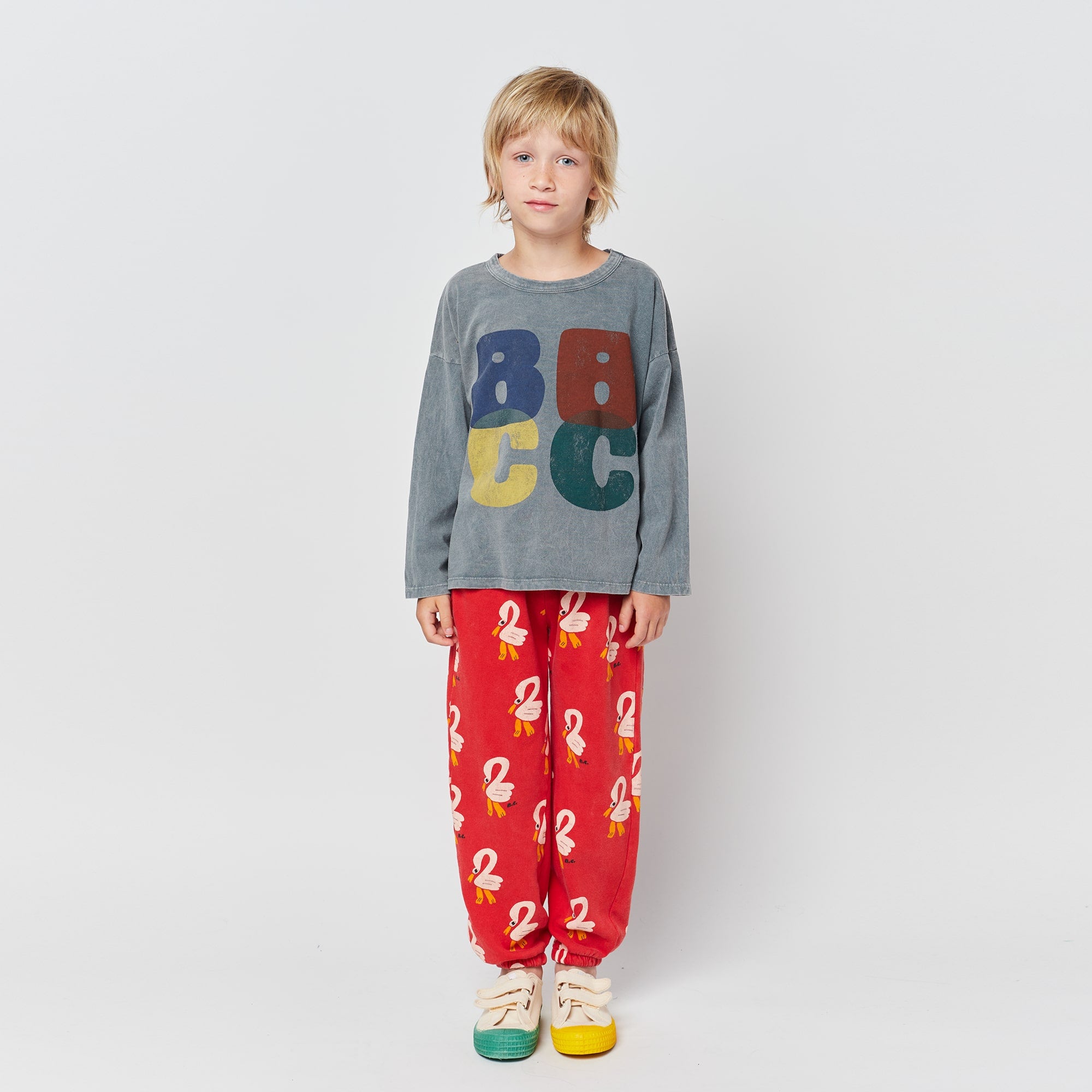 Boys & Girls Grey Logo Cotton T-Shirt