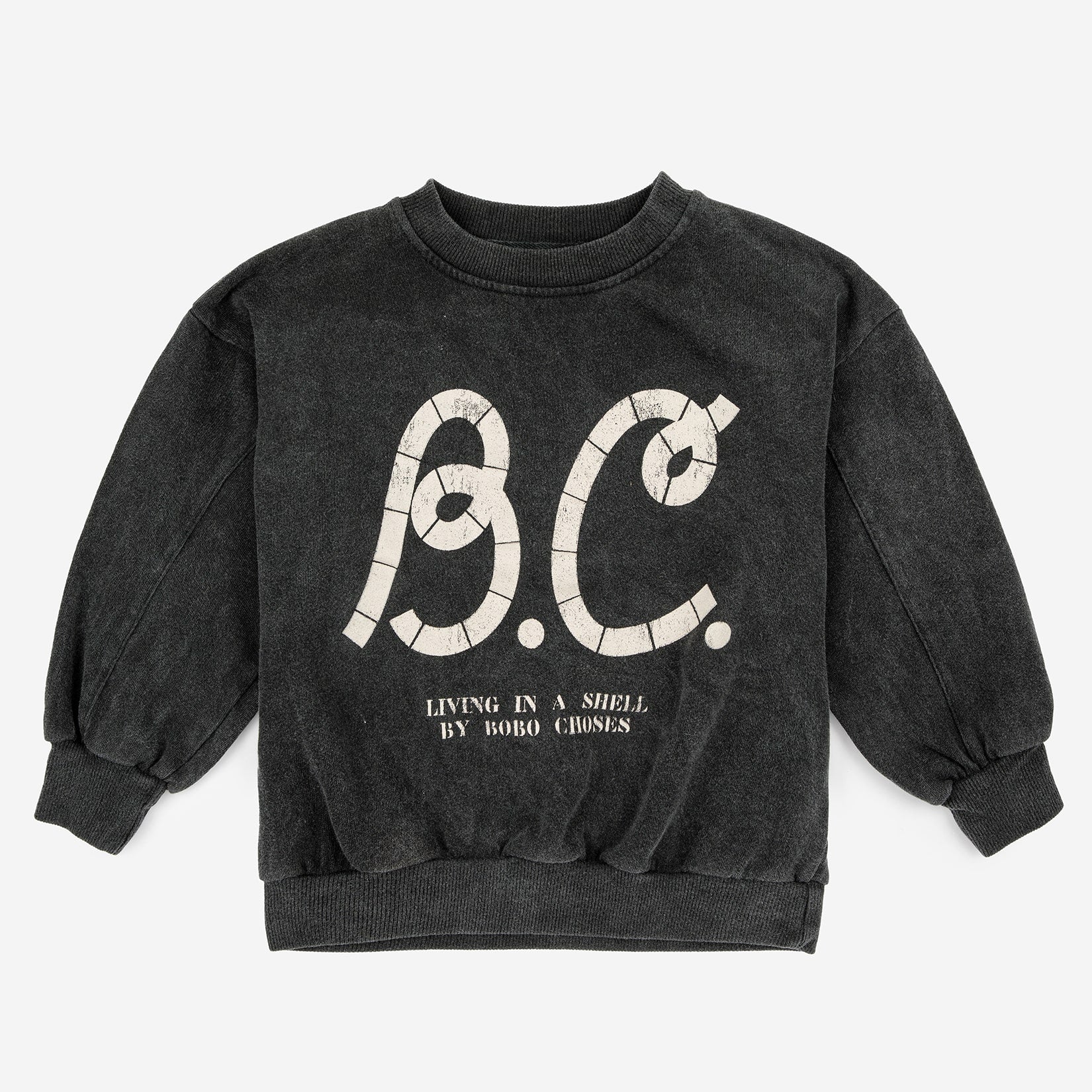 Boys & Girls Dark Grey Logo Cotton Sweatshirt