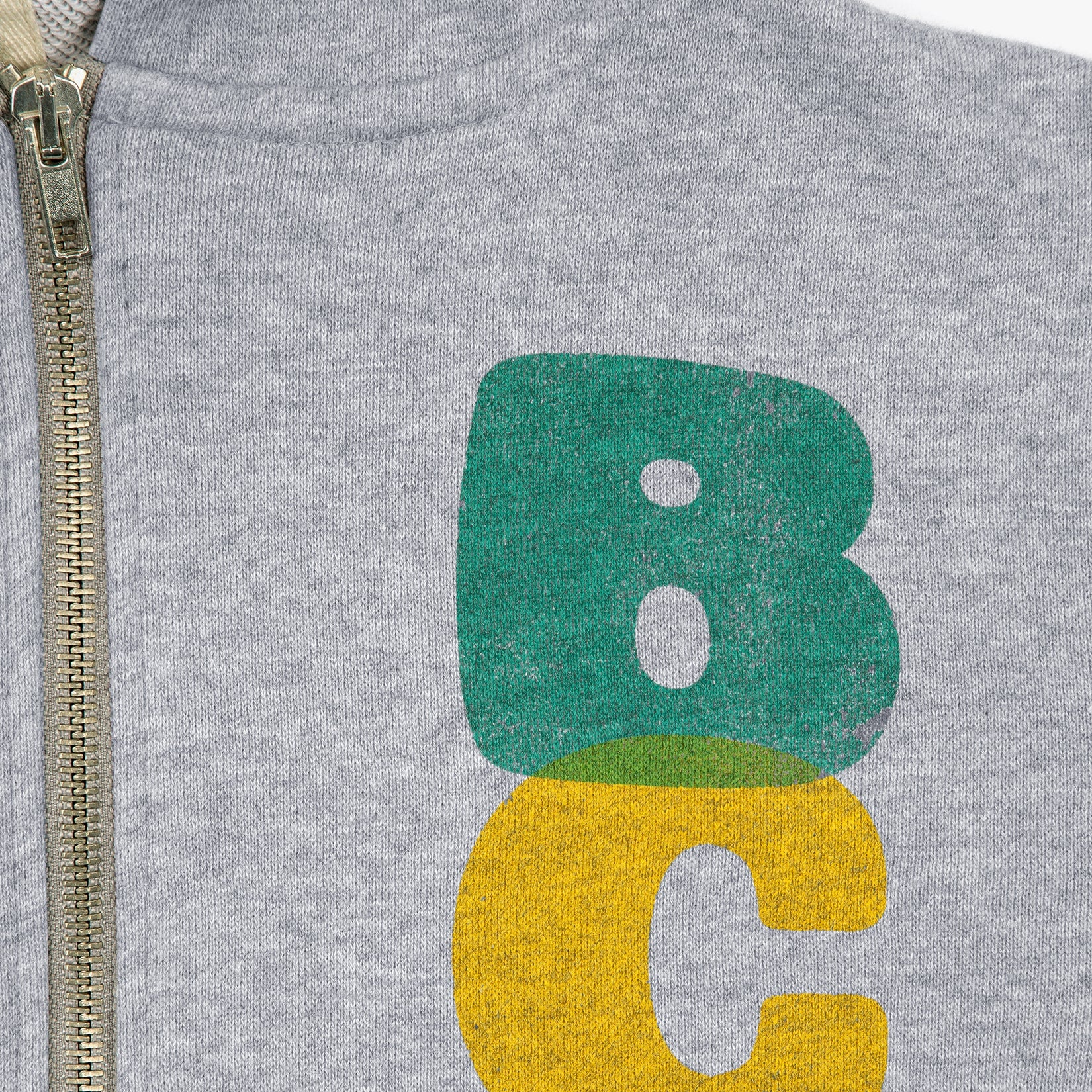 Boys & Girls Light Grey Logo Cotton Zip-Up Top