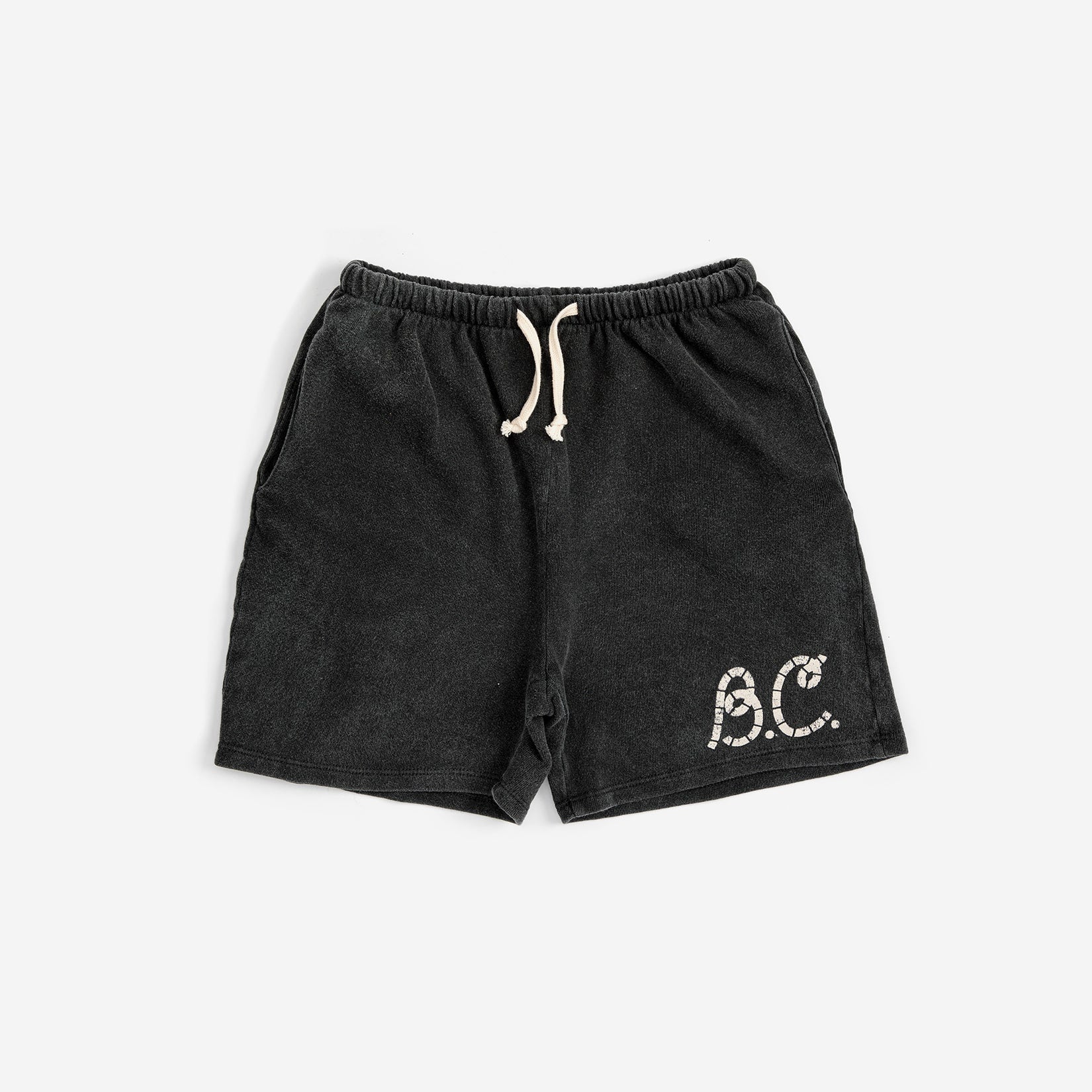 Boys & Girls Dark Grey Logo Cotton Shorts