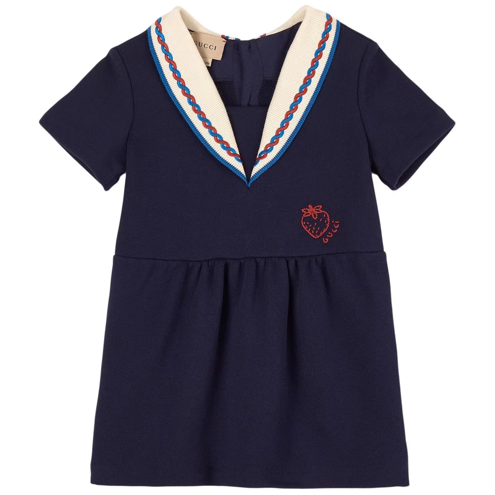 Baby Girls Navy Blue Logo Dress