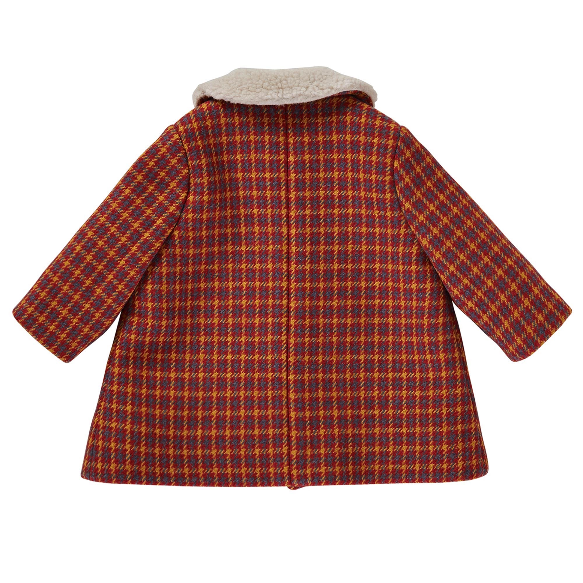 Baby Brown Fur Collar Wool Coat With Patch Pocket - CÉMAROSE | Children's Fashion Store - 2