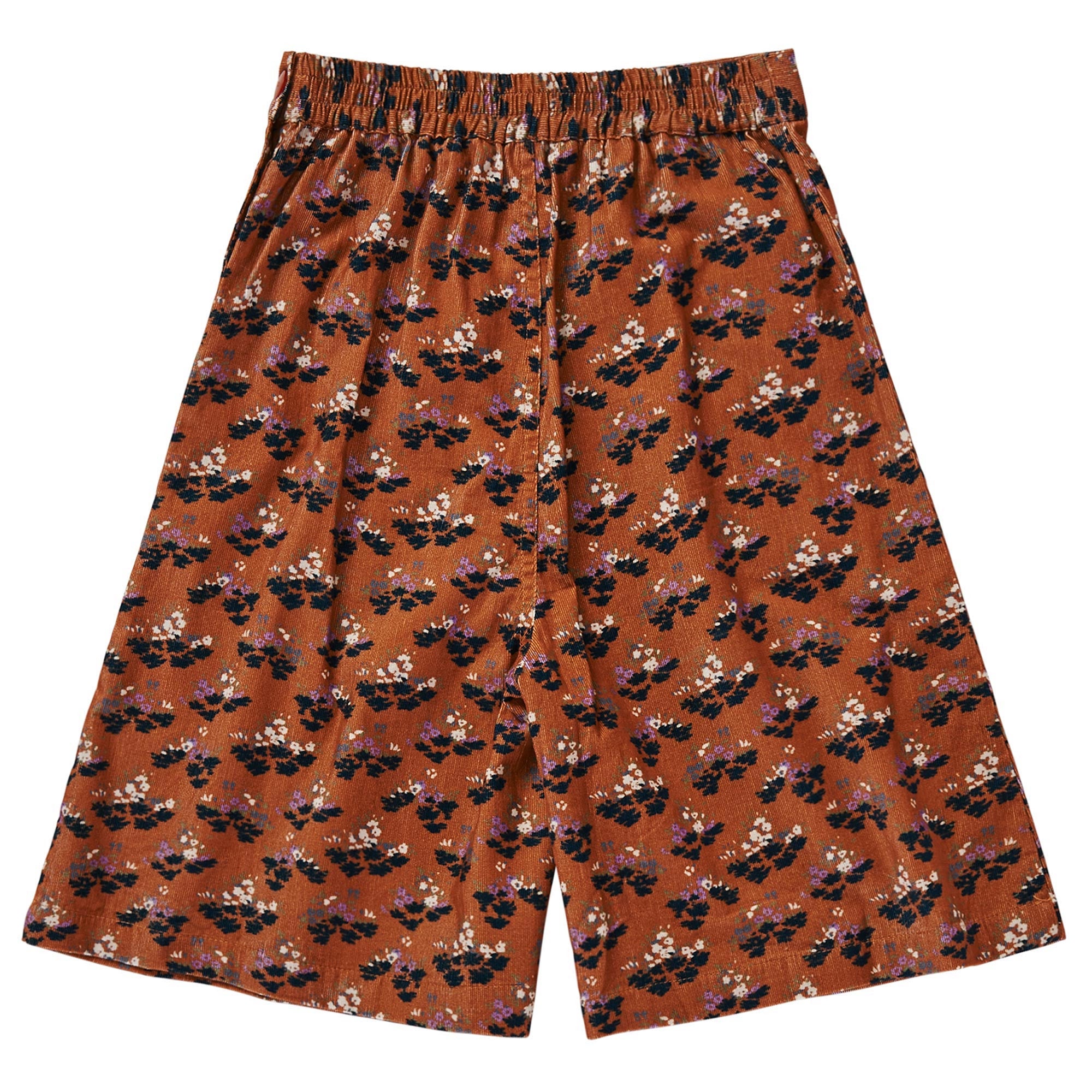 Girls Dark Red Cotton Poppy Printed Trousers - CÉMAROSE | Children's Fashion Store - 2