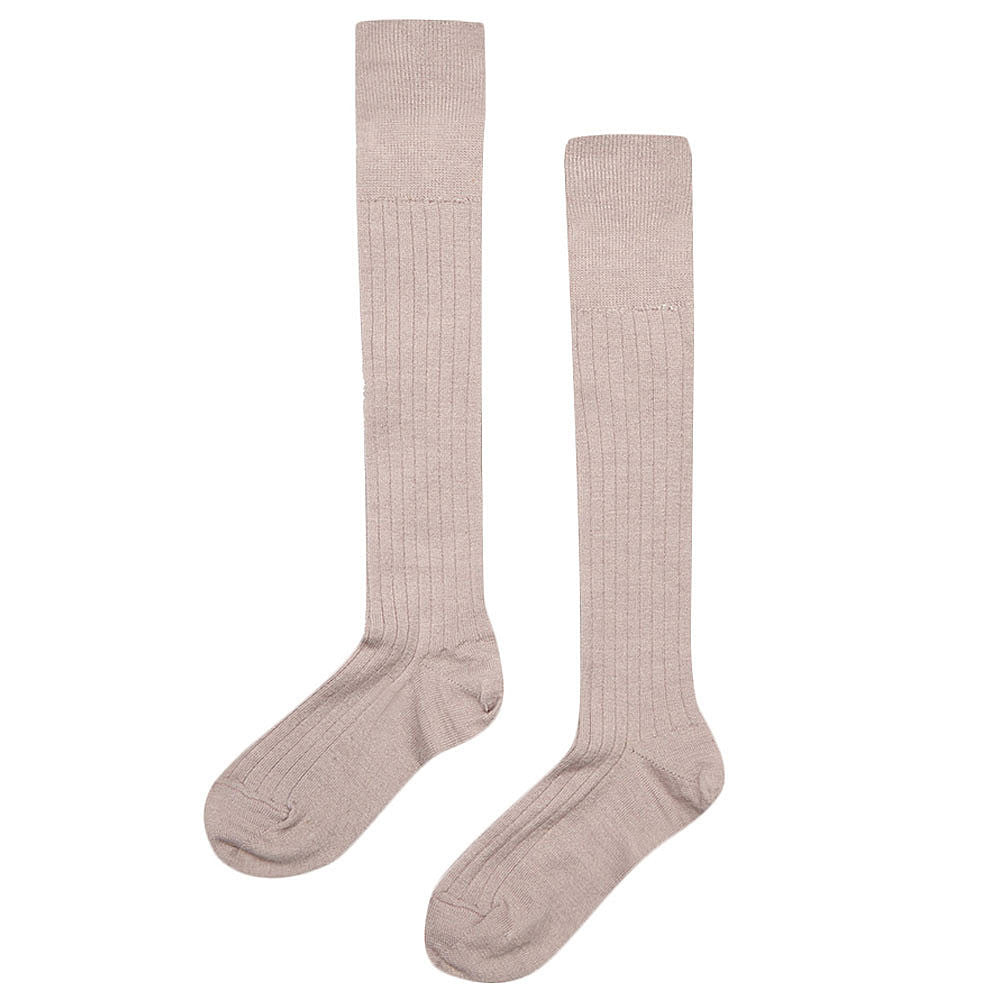 Girls Pale Blue Rib Knee Knitted Sock - CÉMAROSE | Children's Fashion Store