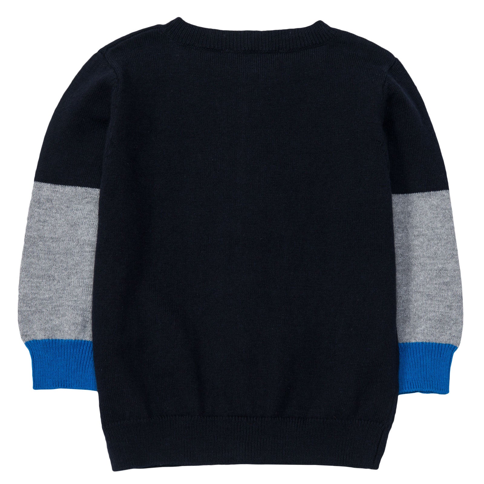 Baby Boys Navy Blue Cotton Knitted Cardigan - CÉMAROSE | Children's Fashion Store - 2