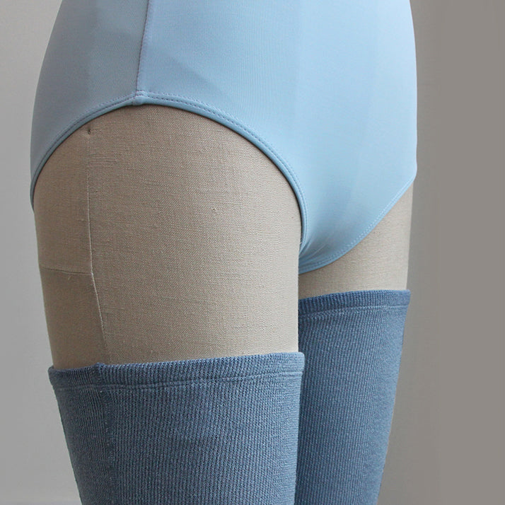 Girls Blue Ballet Warm Up Socks