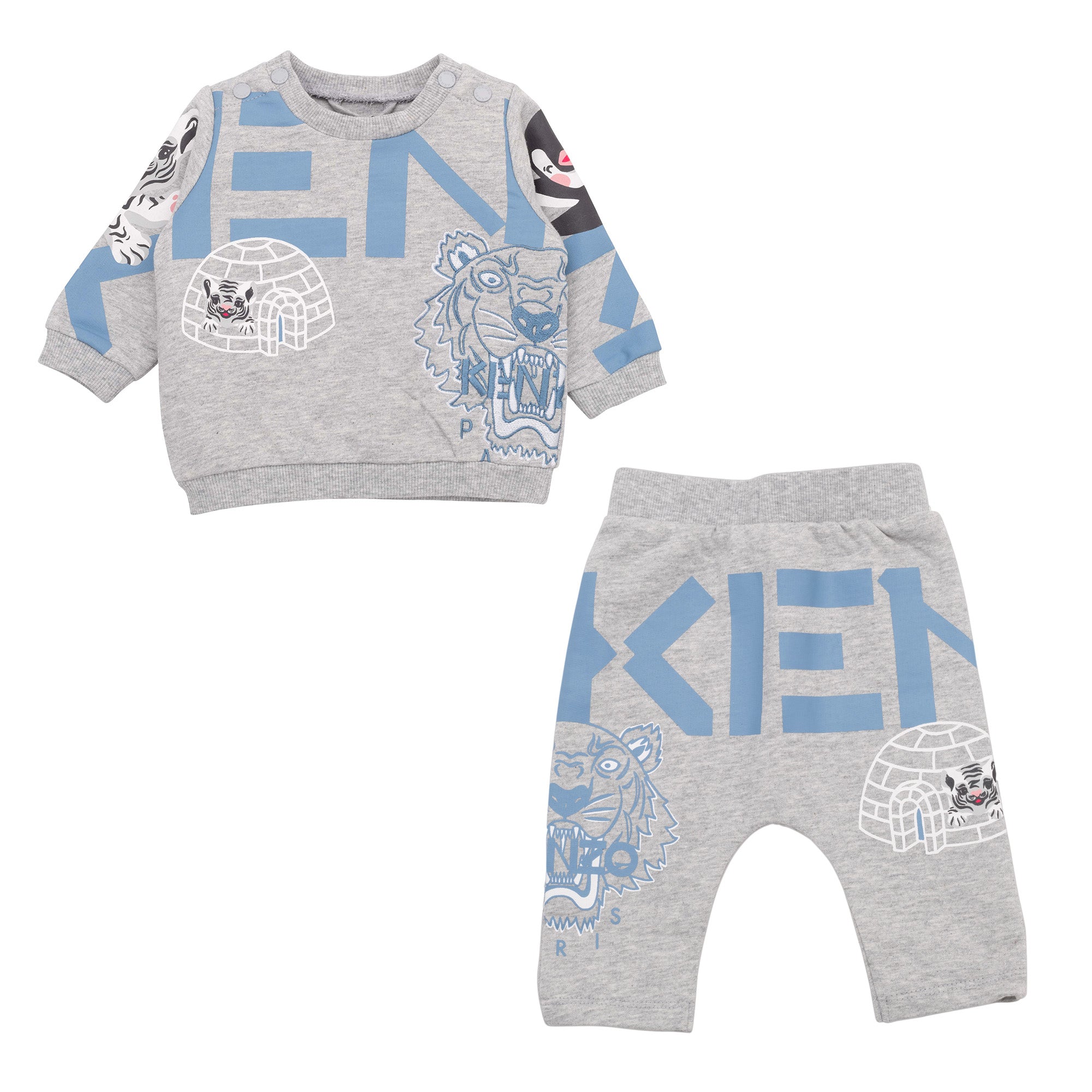 Baby Boys Grey Cotton Set