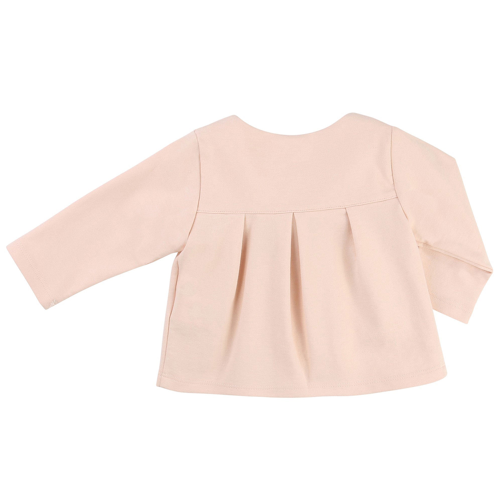 Baby Girls Pale Pink Lace Trims Cotton Cardigan - CÉMAROSE | Children's Fashion Store - 2