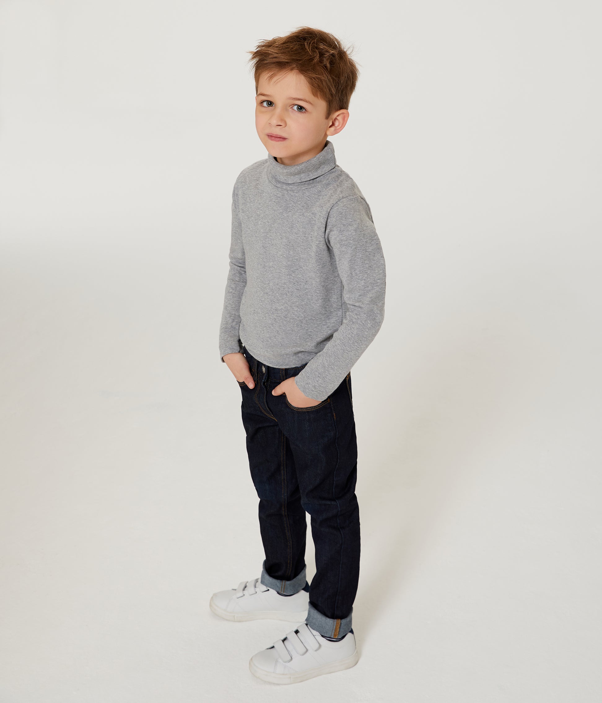 Boys Grey Cotton Top