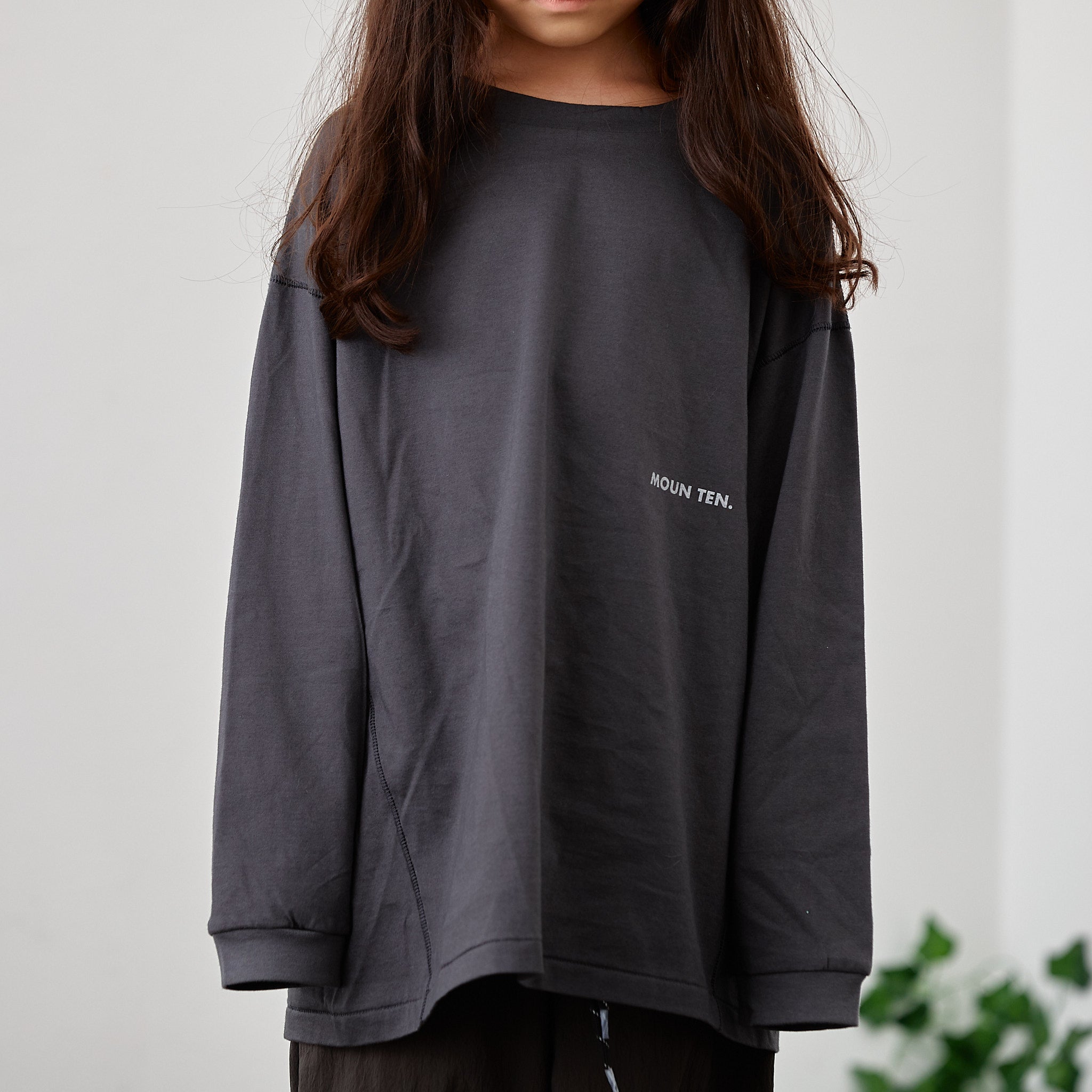 Boys & Girls Charcoal Logo Cotton T-Shirt
