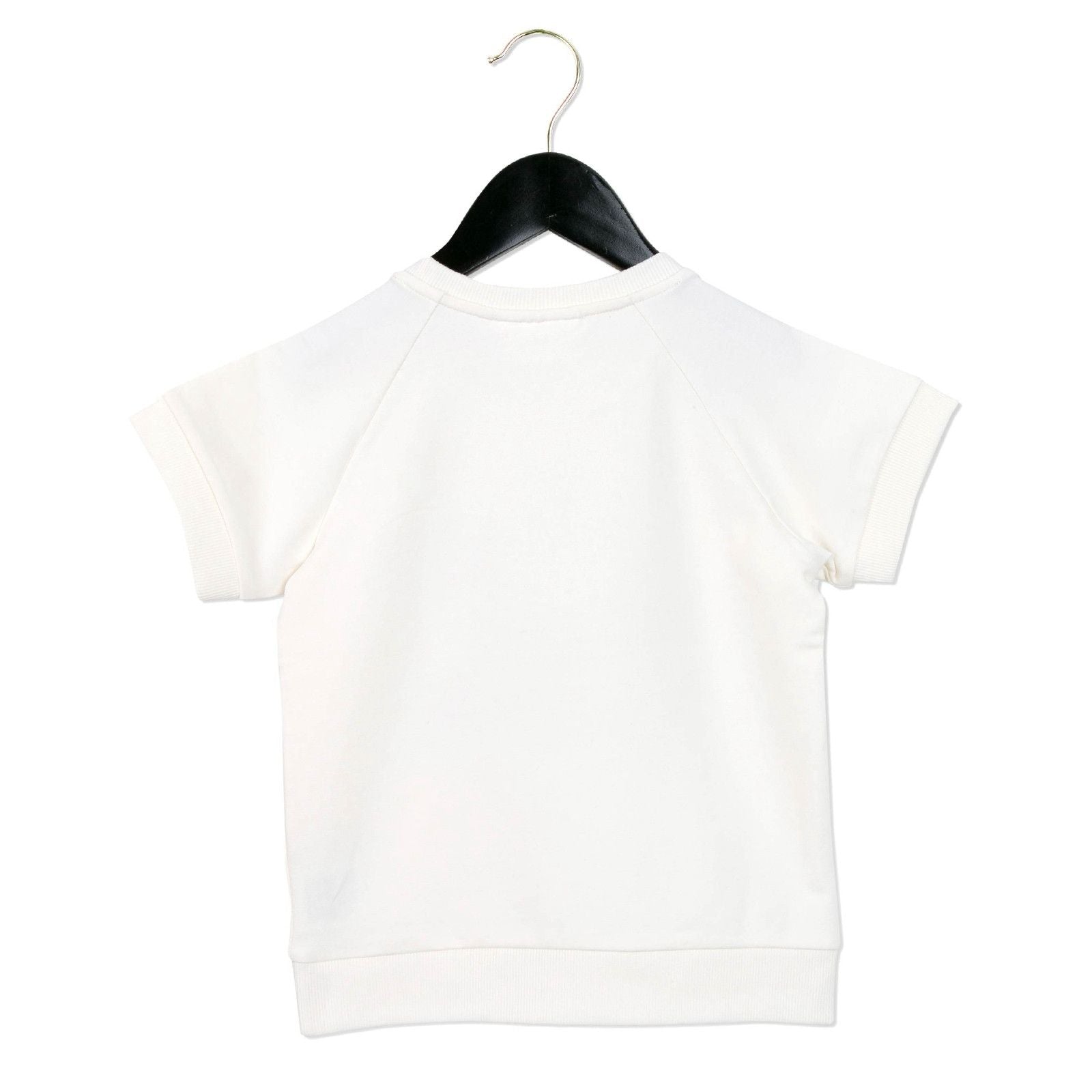 Girls White Cotton T-Shirt With Clover Print - CÉMAROSE | Children's Fashion Store - 2