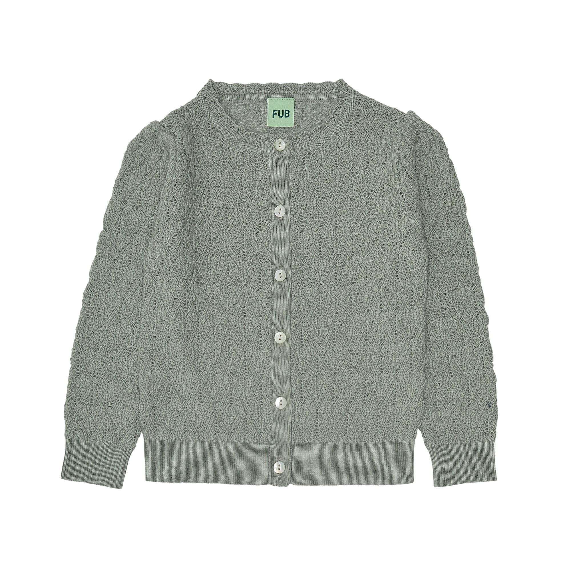 Girls Light Green Wool Cardigan