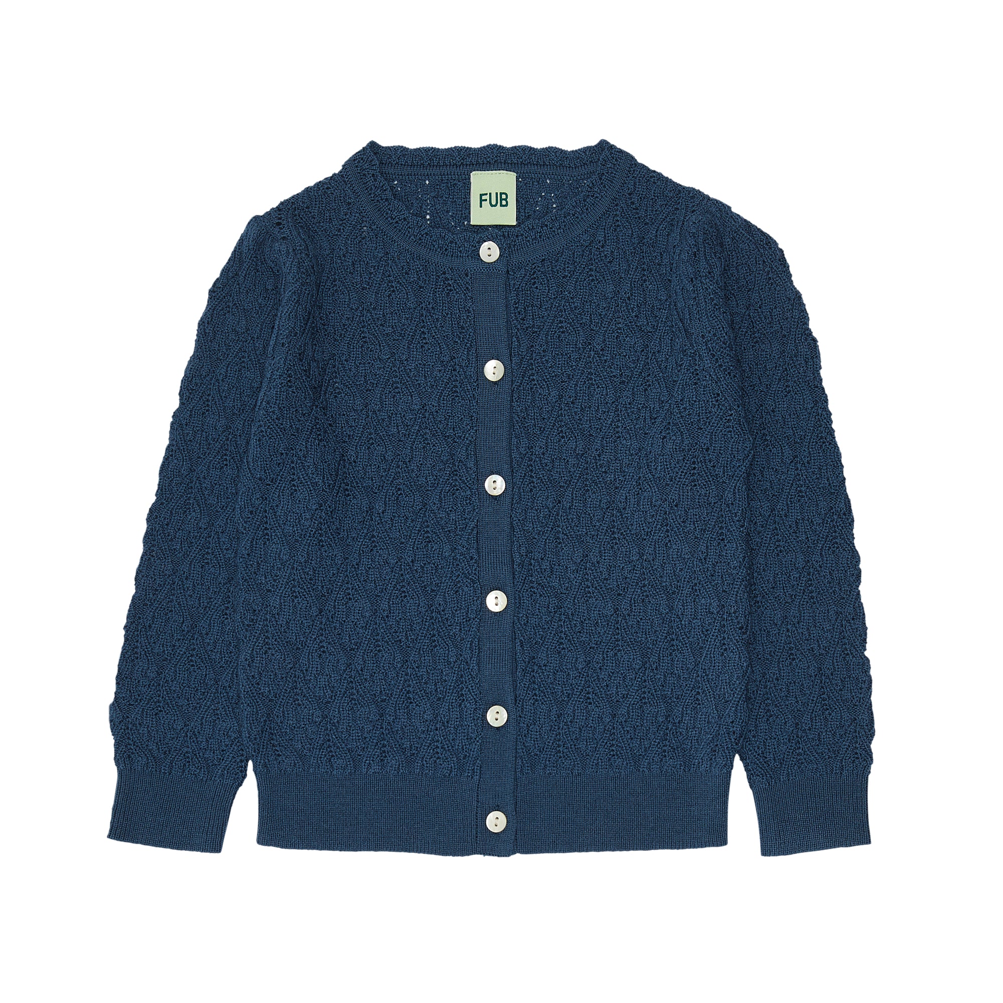 Girls Blue Wool Cardigan